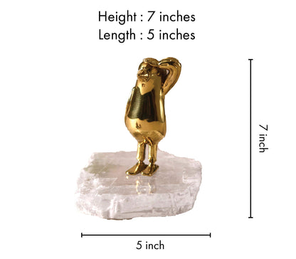 Bird Crystal Brass Sculpture