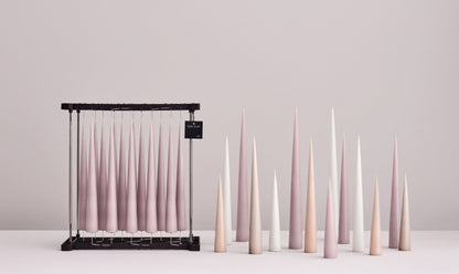 Soft Rose Cone candle (23 cm)