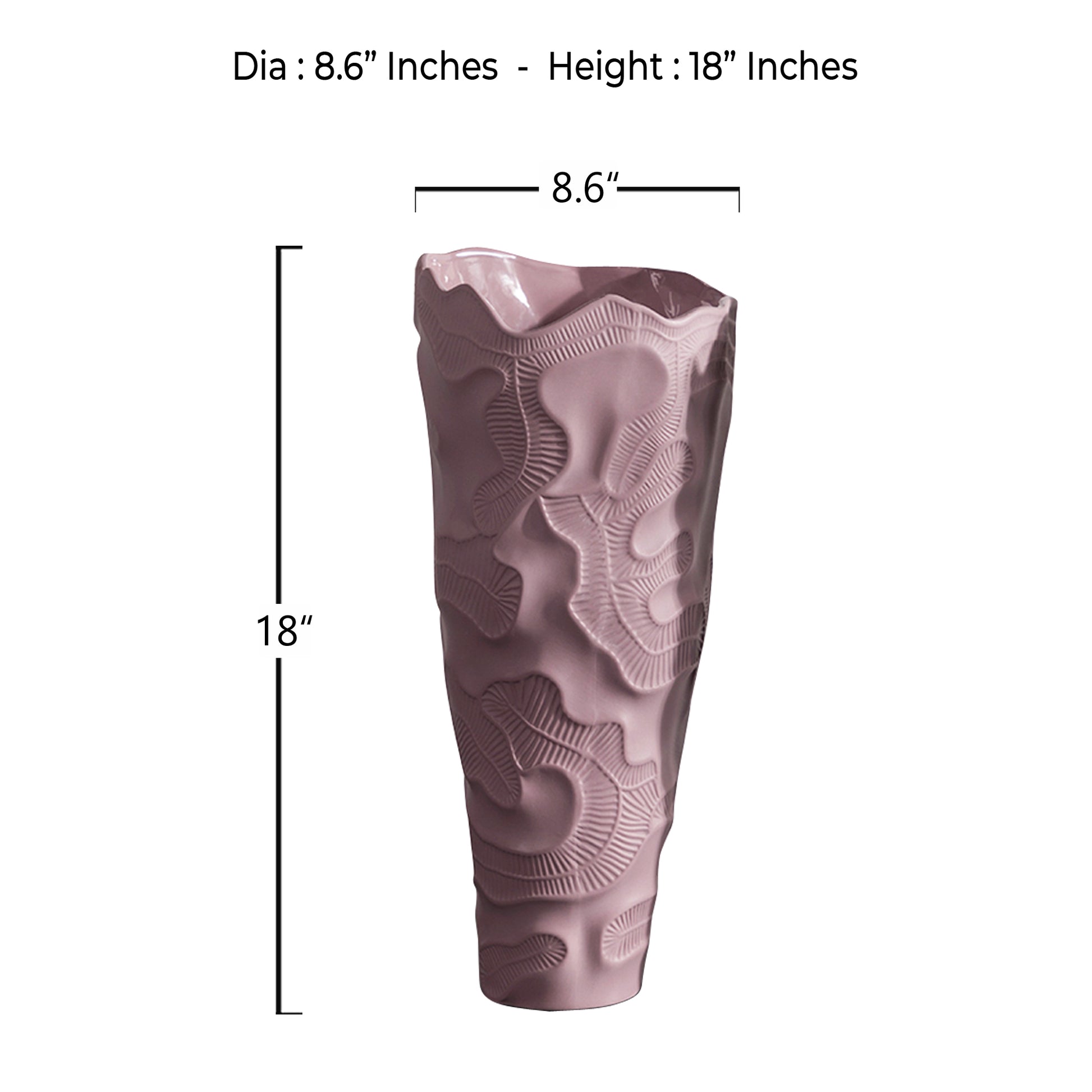 Augustus Flower Floor Pink Vase