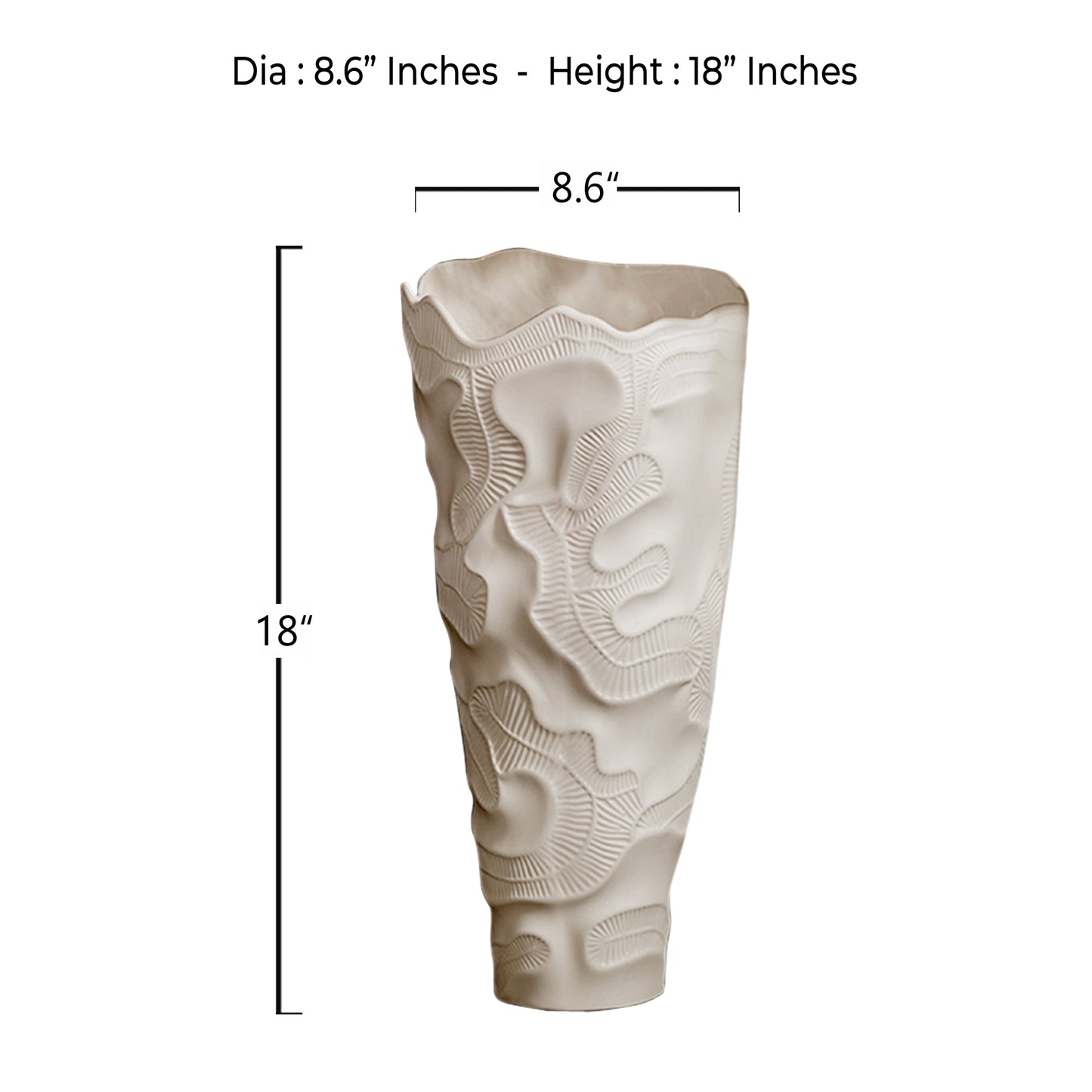 Augustus Cream Floor Vase