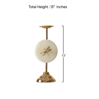 Marmor Crystal Gold Candle Stand (Small)
