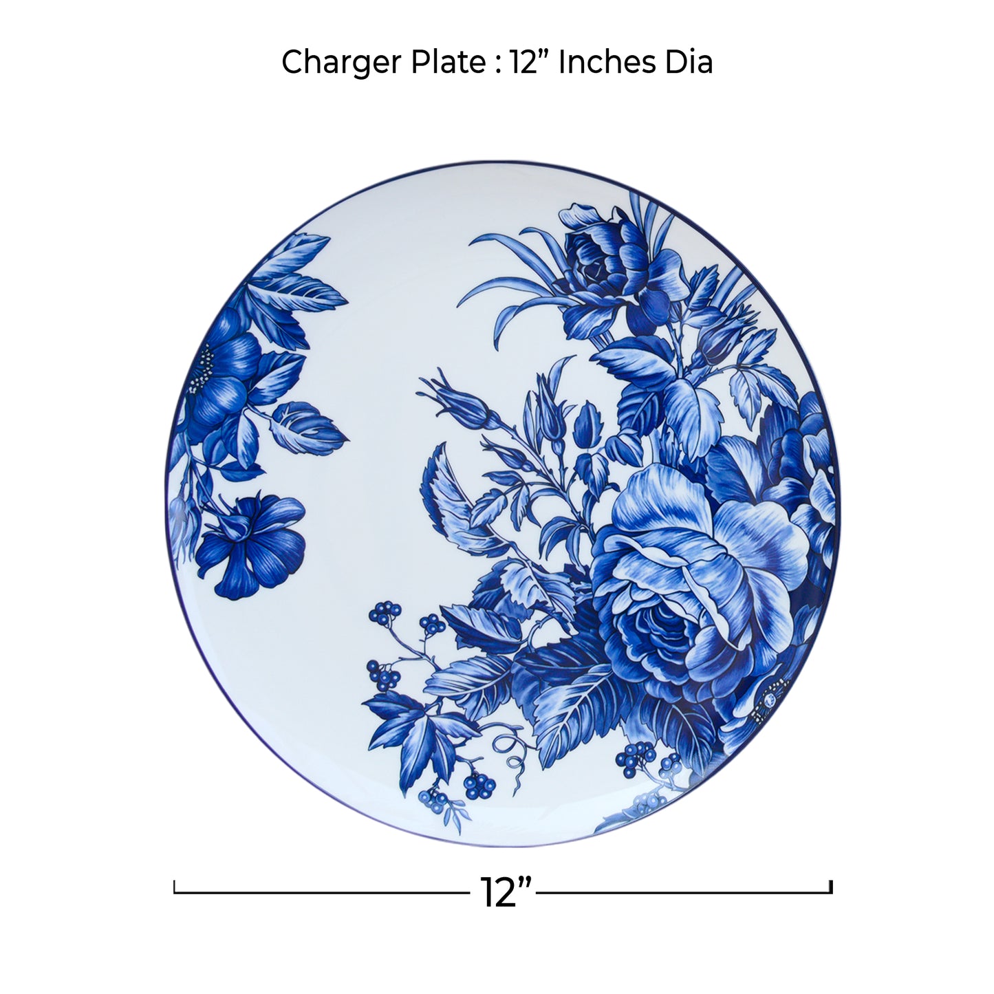 Kheima Blue Paradise Charger Plate(12 inches)