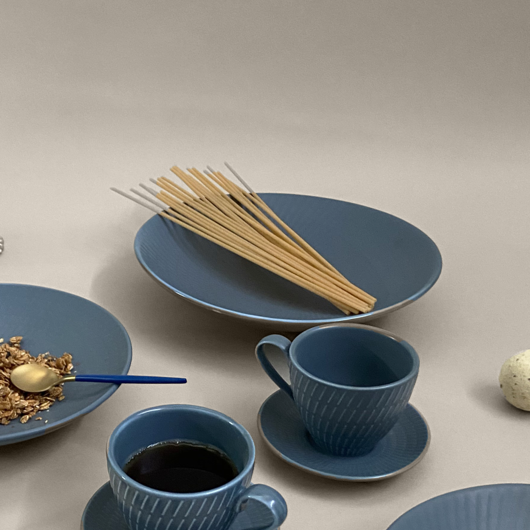 Mangata Blue Ceramic Serving Bowl