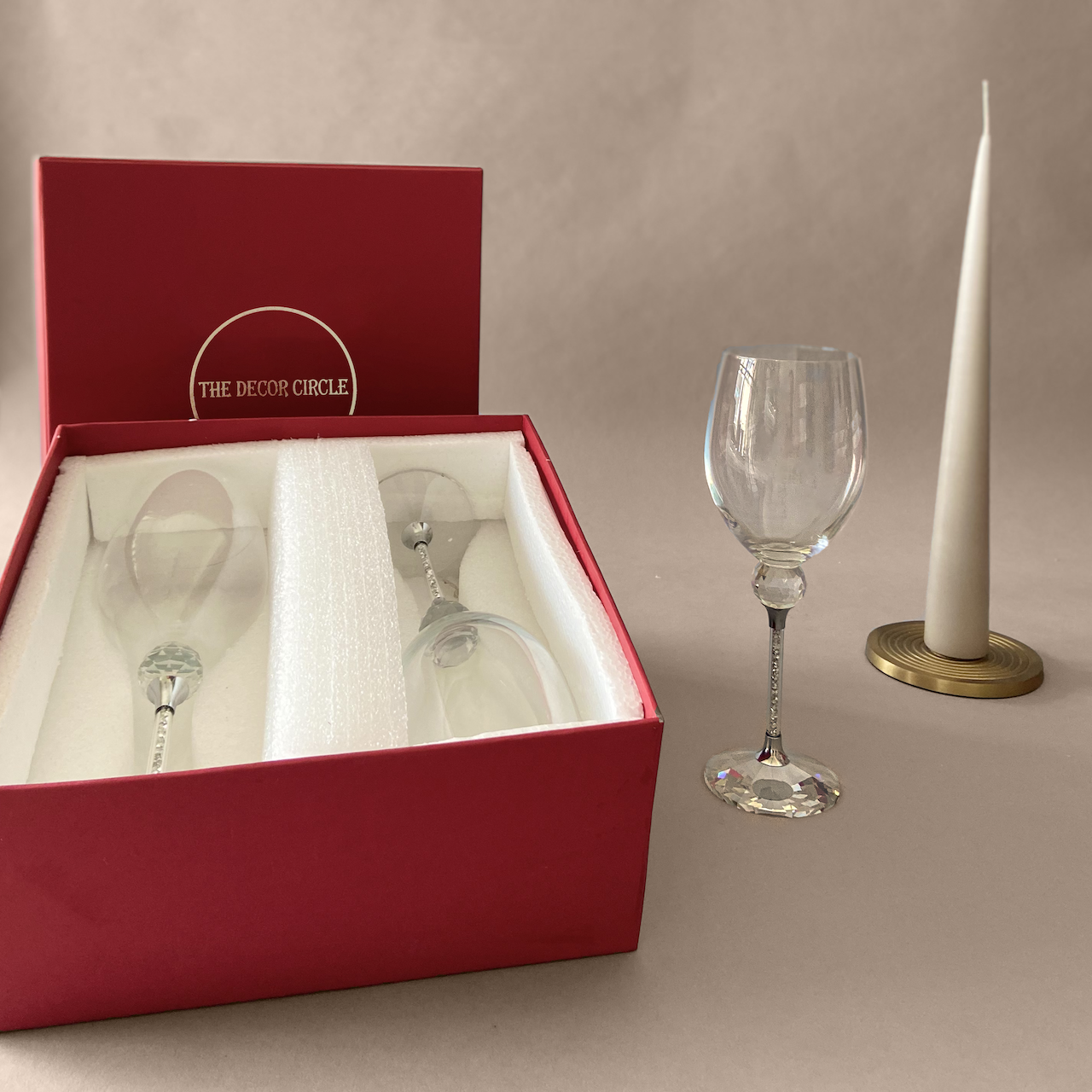 Silver Swarovski Wine Glass Gift Hamper (Set of 2)