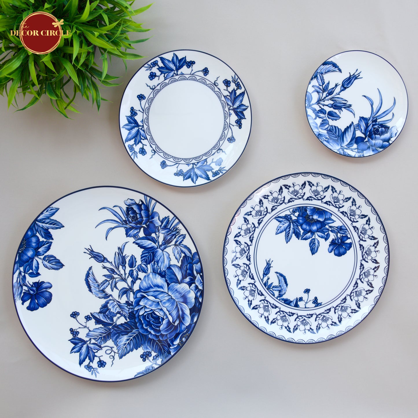 Kheima Blue Paradise Luxury Dinnerset ( Set of 28 pcs)