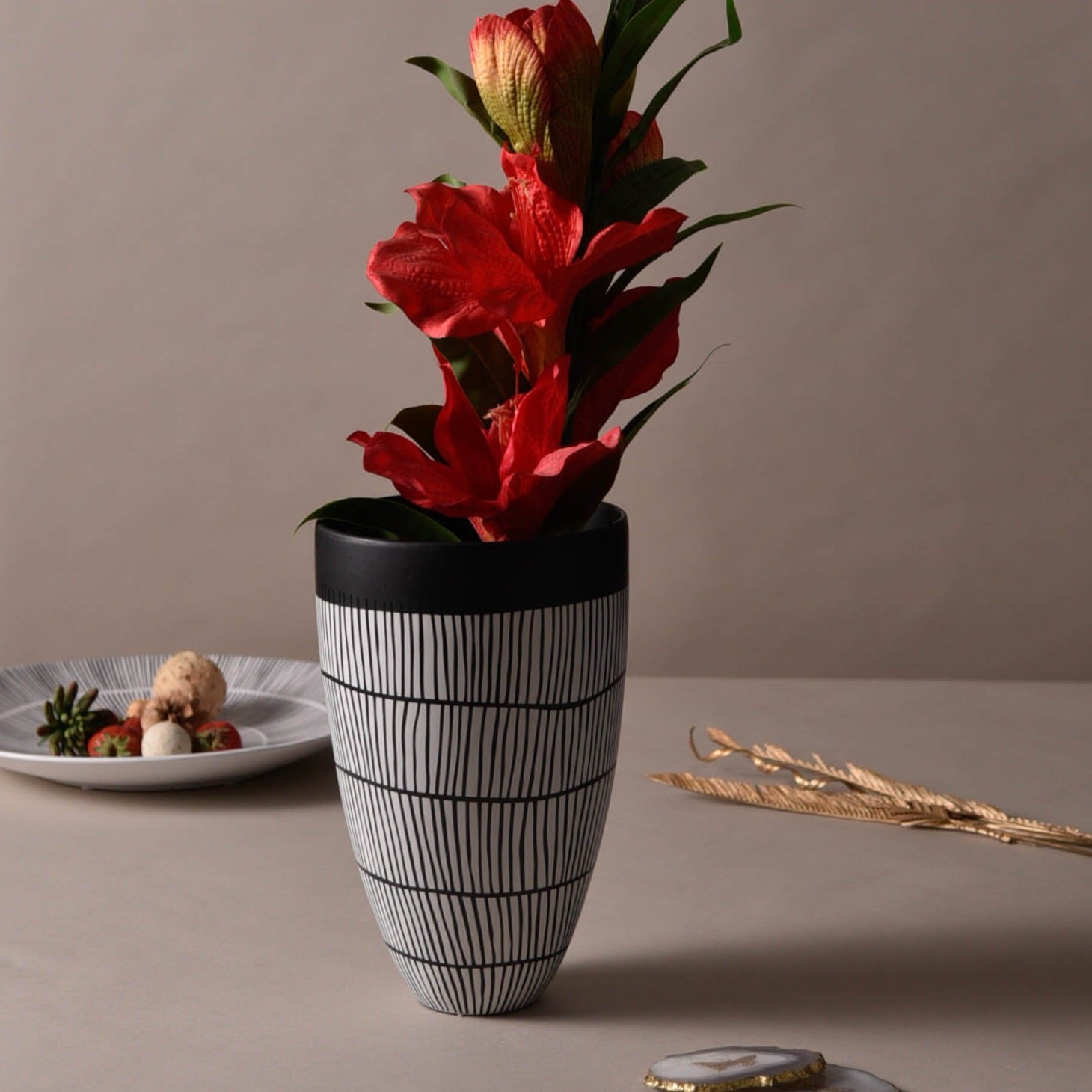 Mangata Black stripes Tall Vase