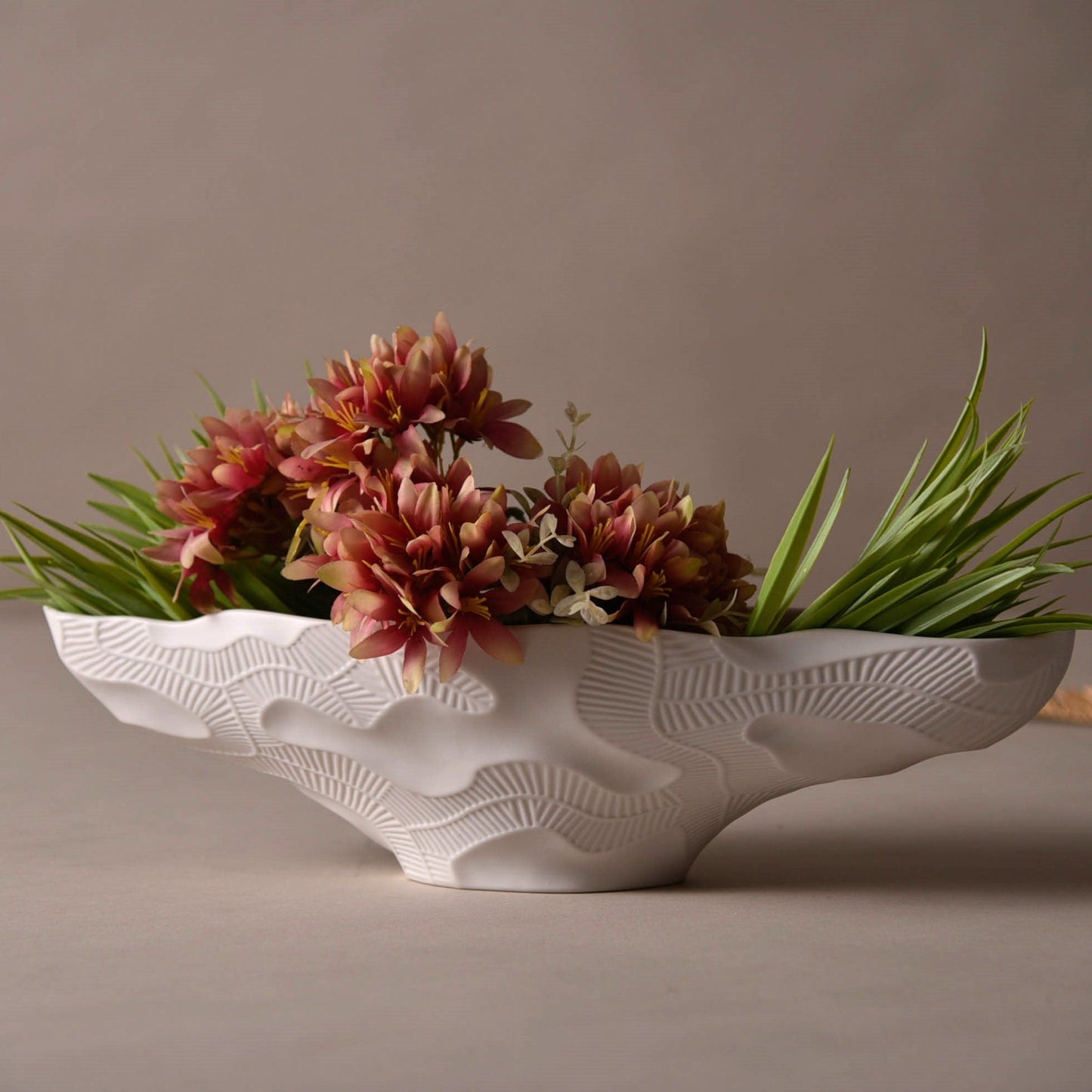 Marmor Porcelain White Table Vase