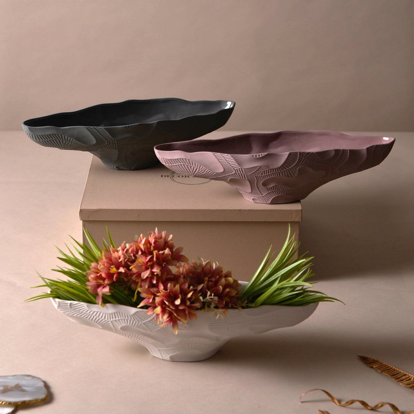 Marmor Pink porcelain Table Vase