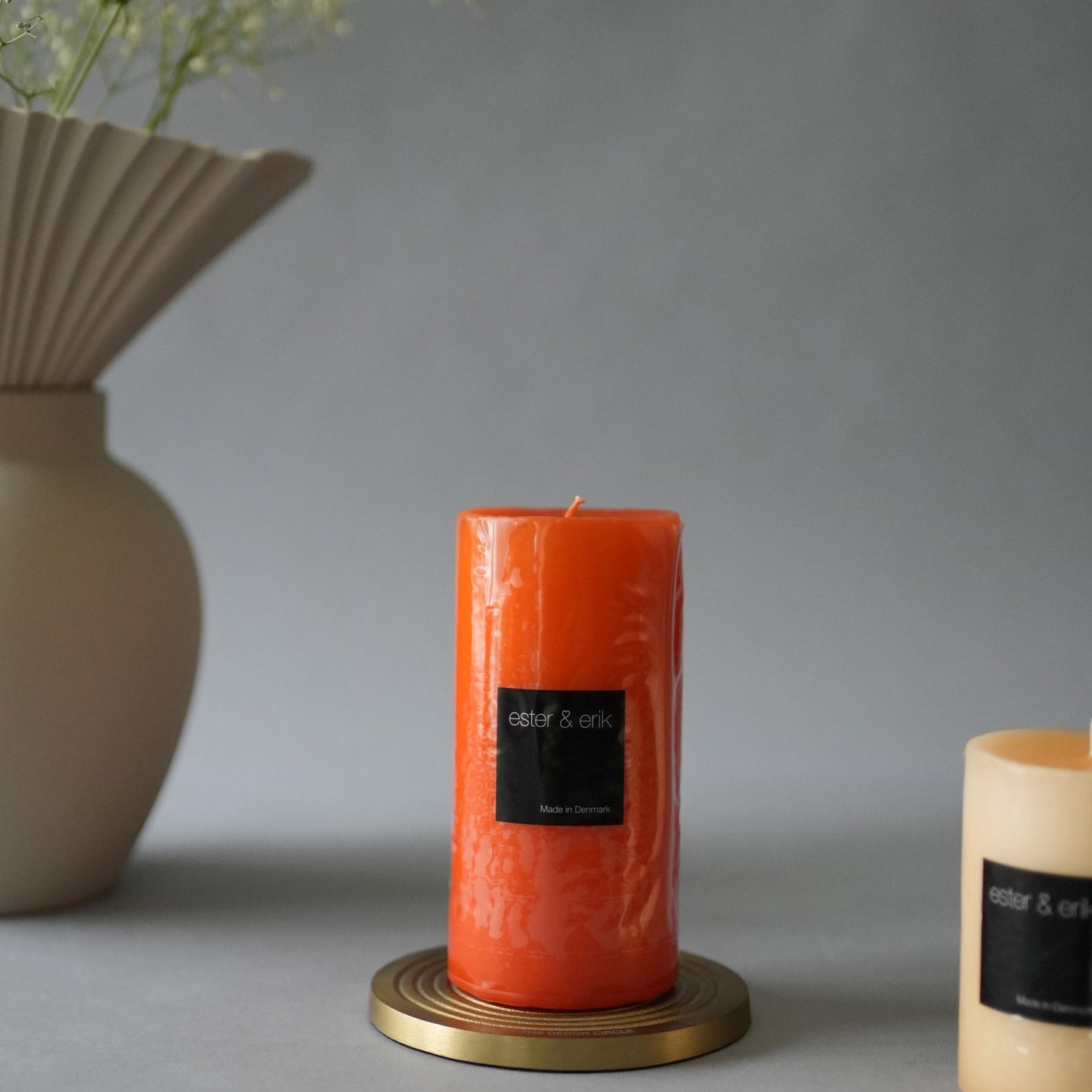 Mild Orange Pillar candle (70 hours)