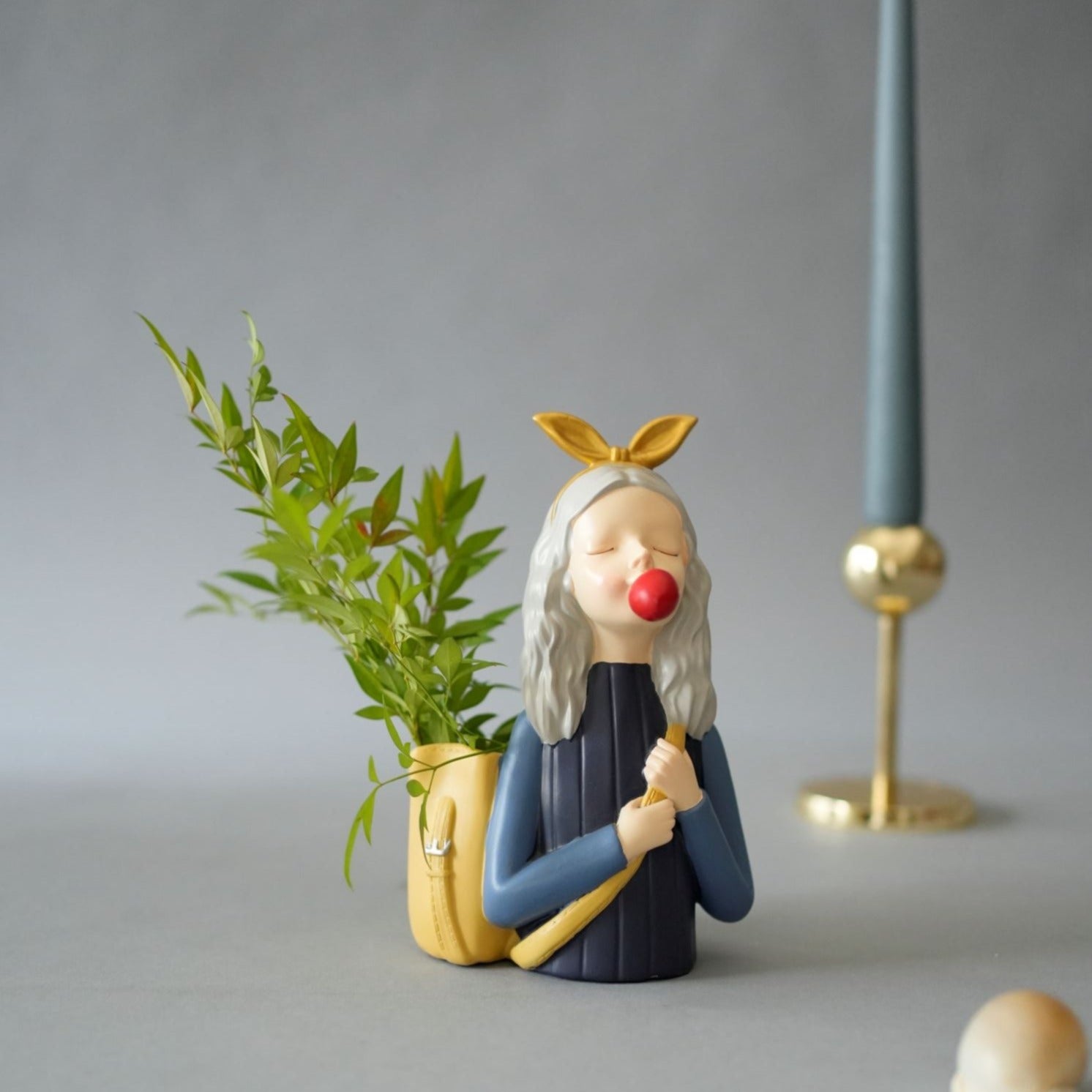 Blissful bubble girl sculpture