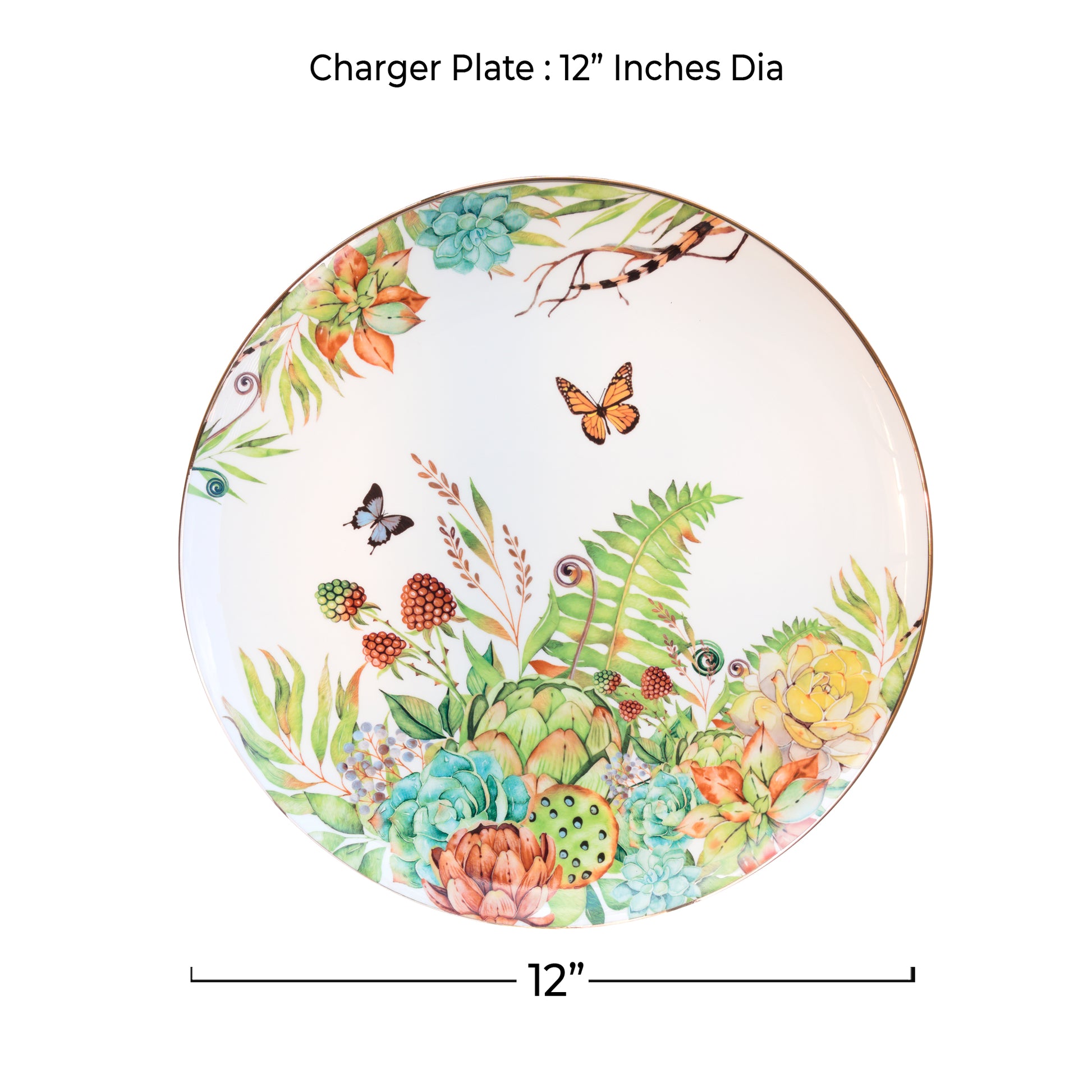 Viridis Forest Green Serving Plate (12 inches)