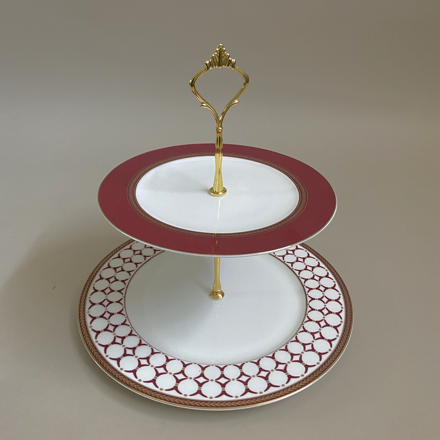 Gezellig Red Cake Stand (2 Tier)