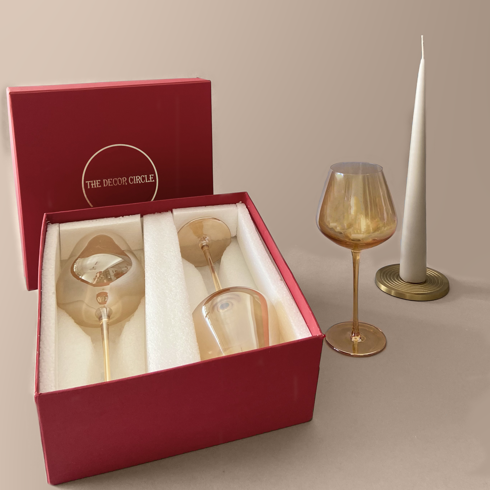 Gift Basket Goblet Wine Glasses (Set of 2) - The Decor Circle