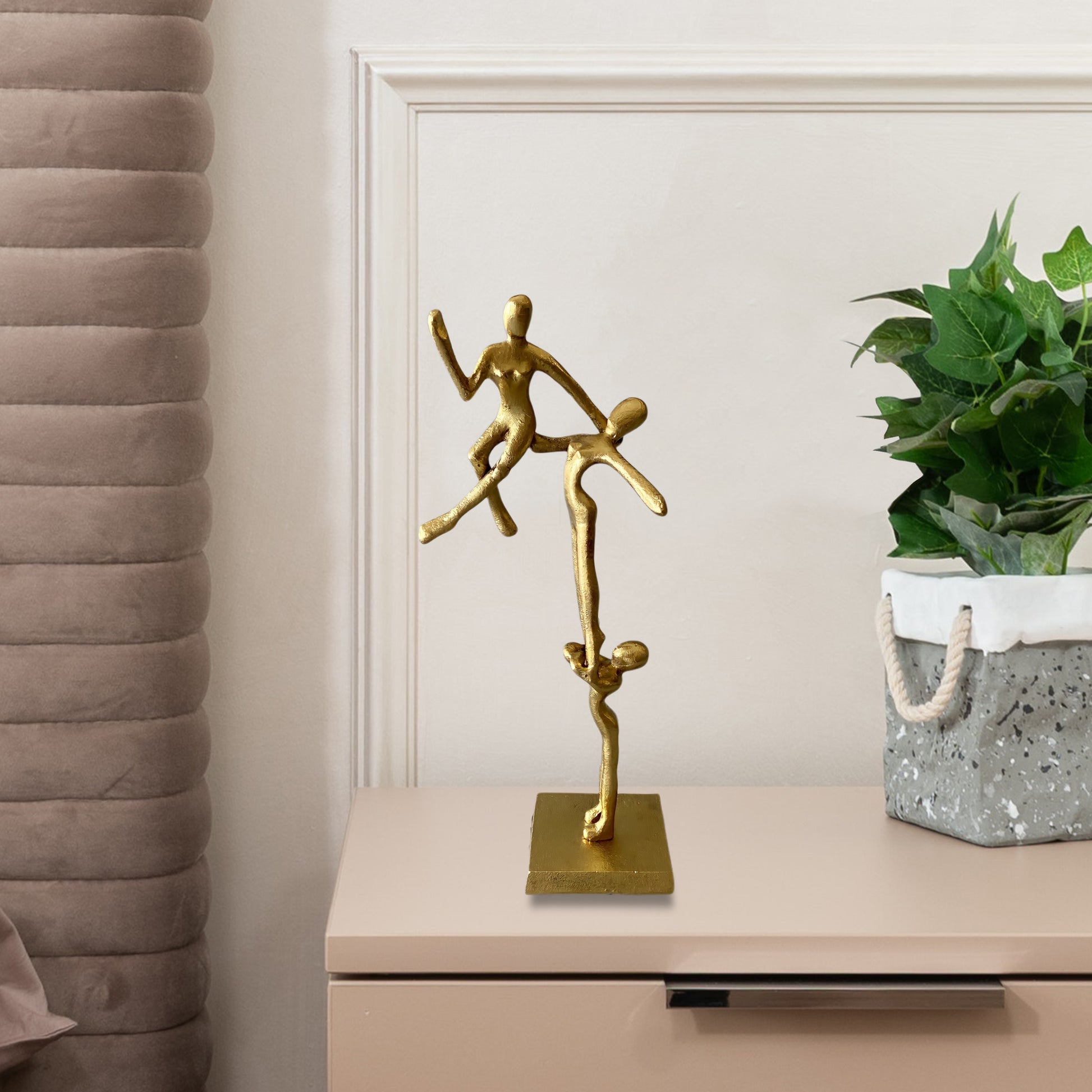Children Dancing Gold Statue for Home & Office Decor