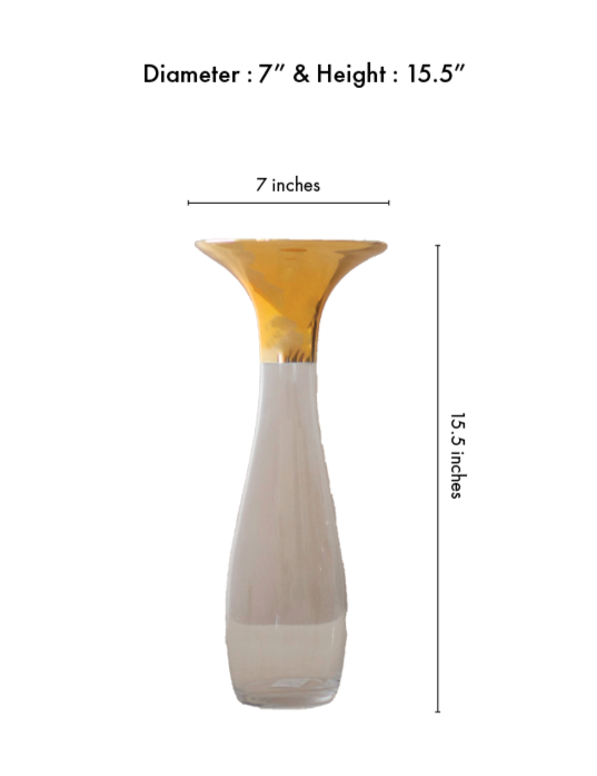 Laetus Golden Glass Vase (Large)