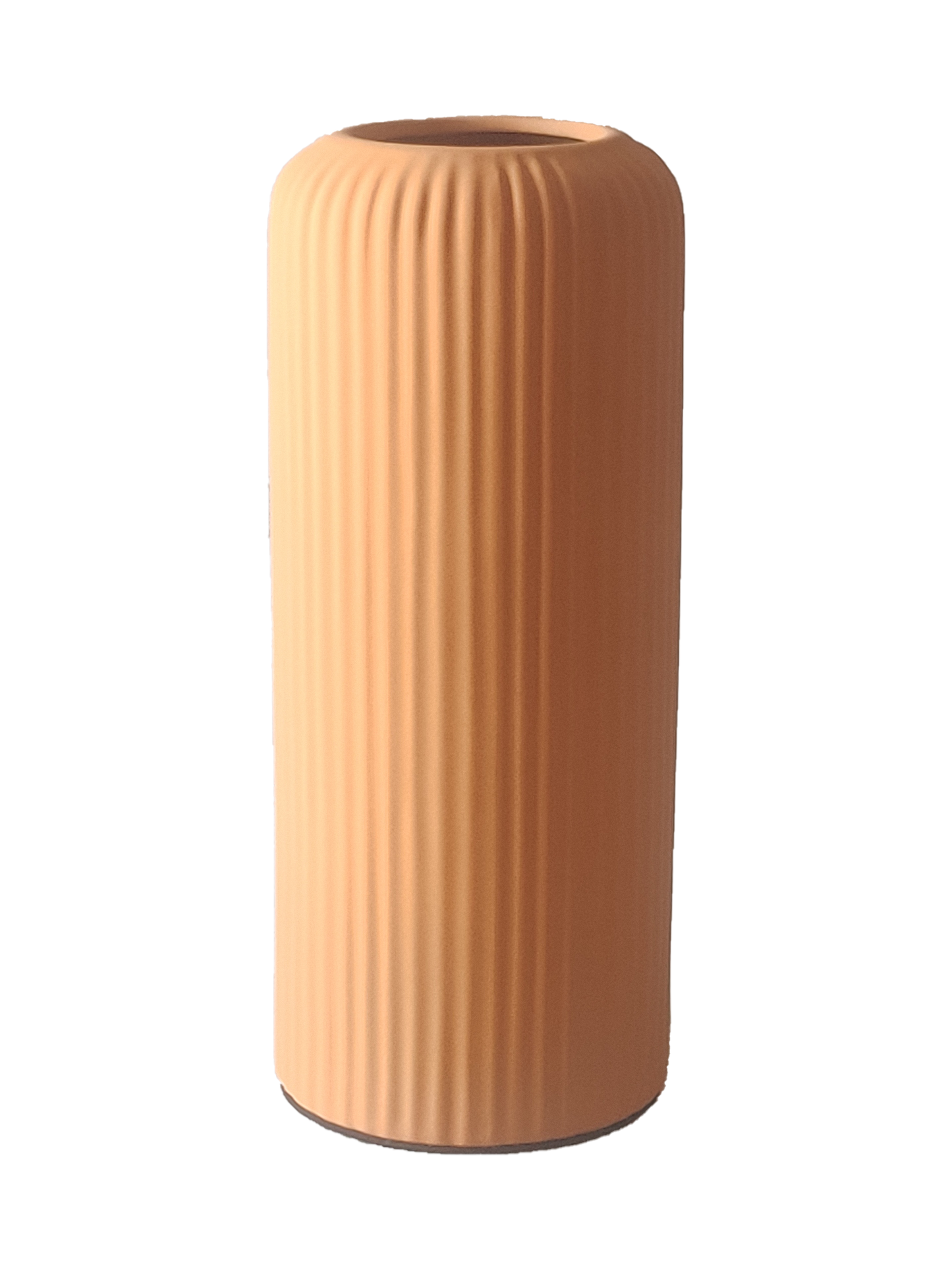 Rippled Orange ceramic vase