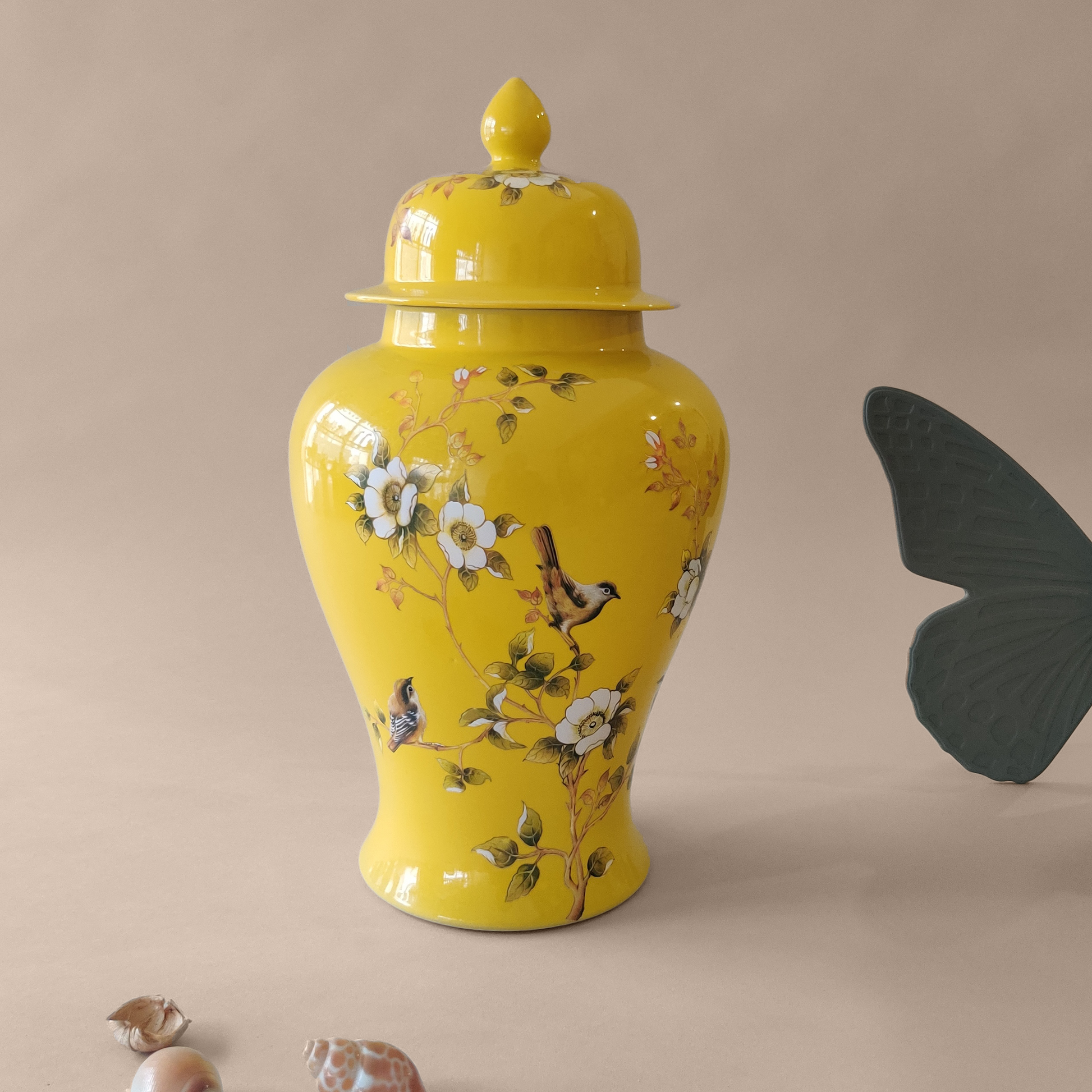 Luxury Yellow Porcelain Decorative Jars (Small)