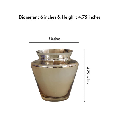 Viridis Gold Flower Pot Vase