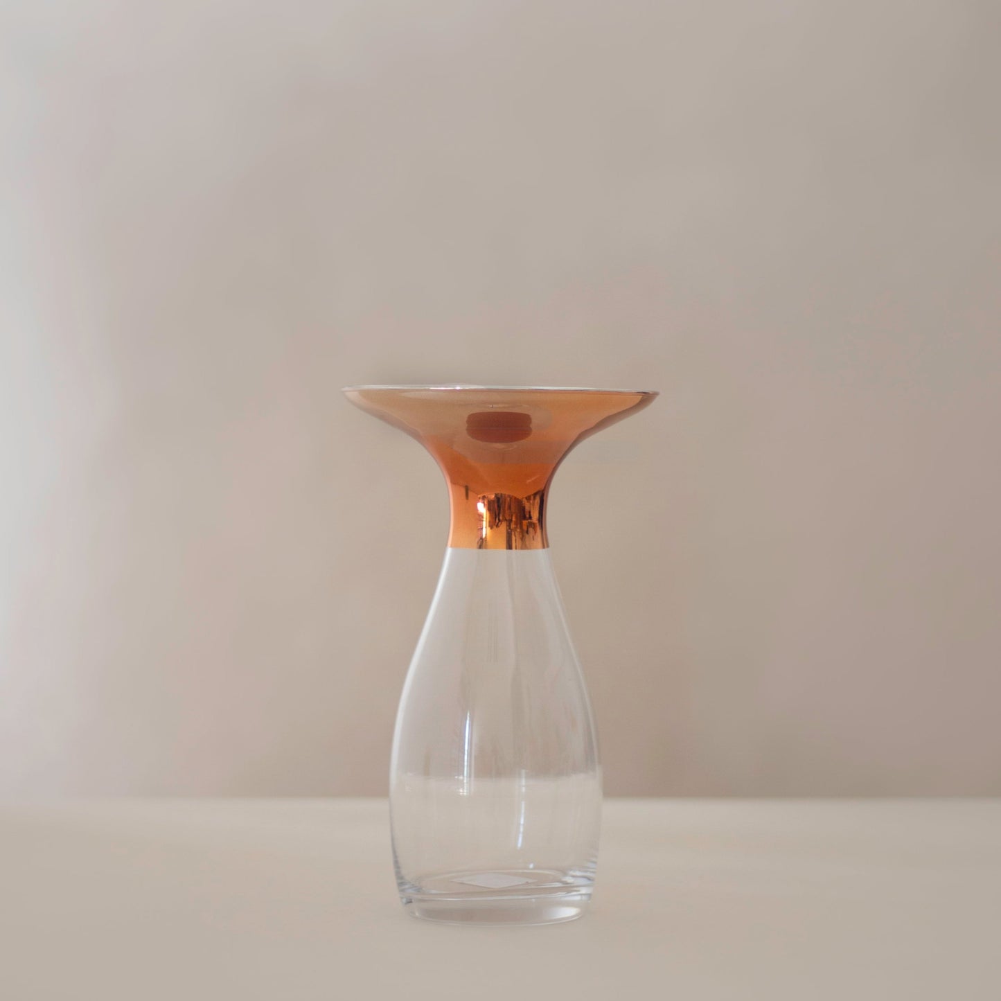 Laetus Rose Gold Glass Vase (Small)