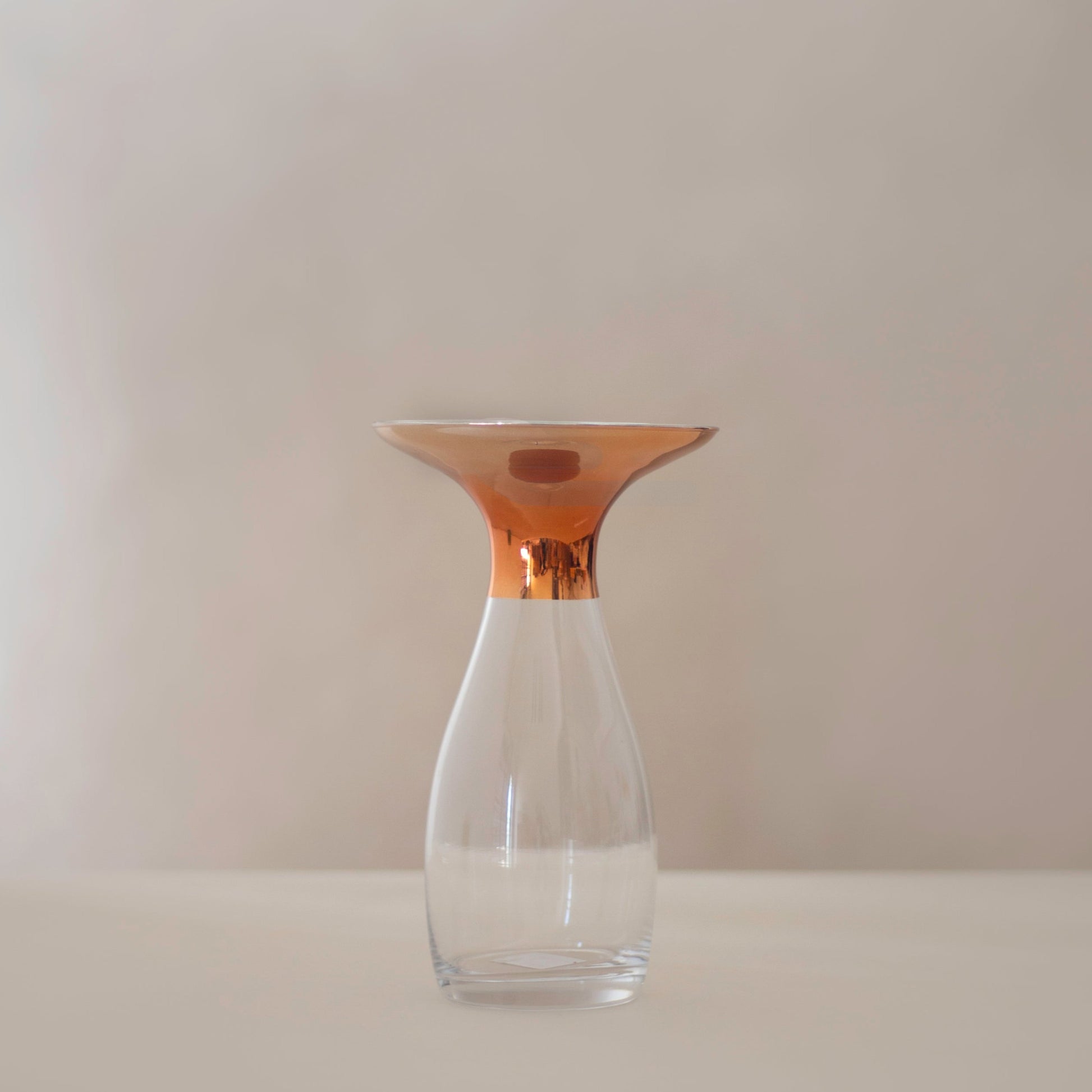 Laetus Rose Gold Glass Vase (Small)