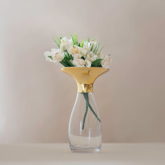 Laetus Gold Glass Vase (Small)