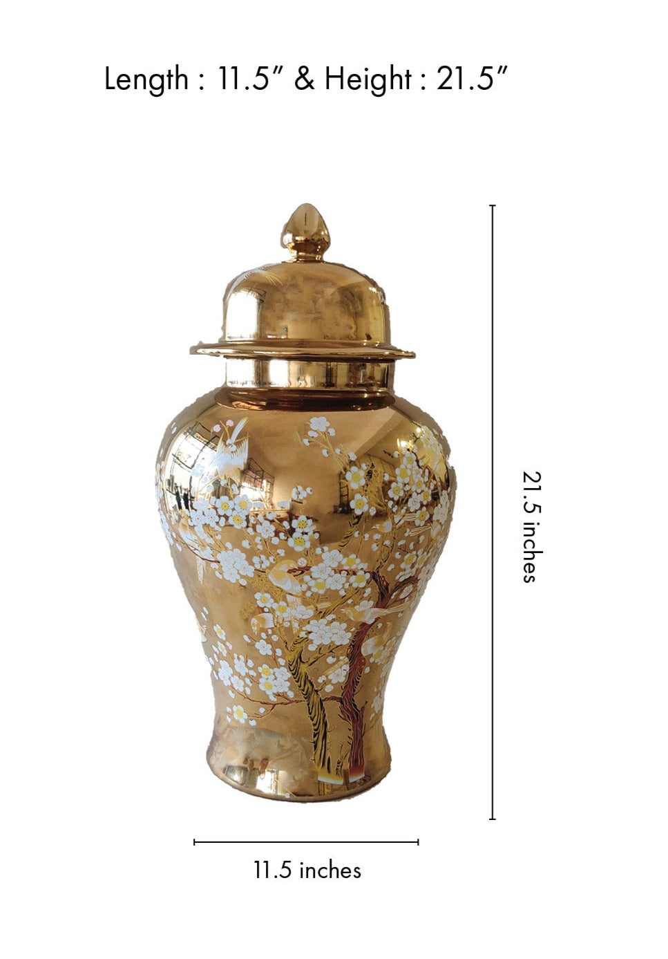 Luxury Porcelain Gold Decorative Jars (Large)
