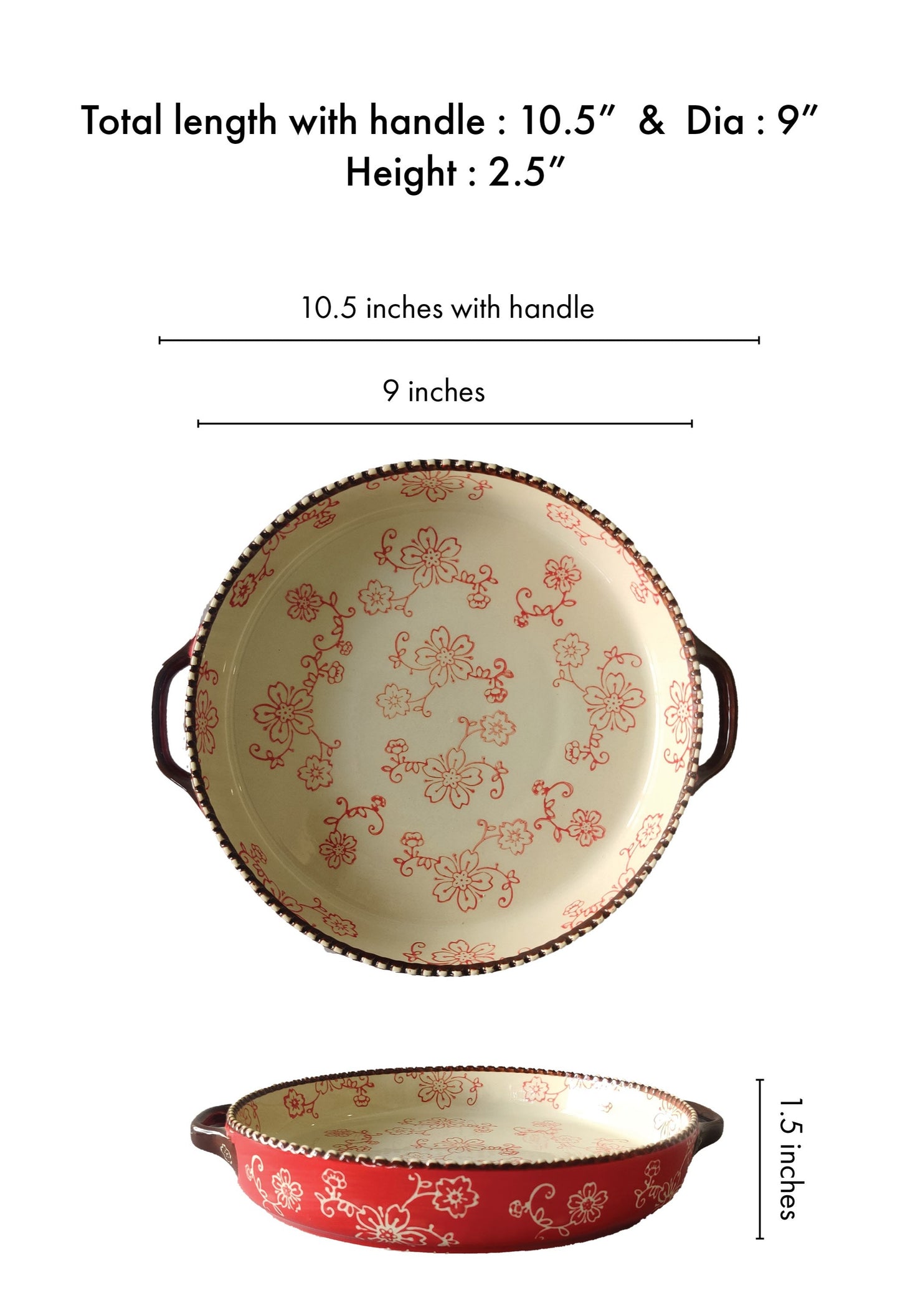 Tableware Flower Baking Dish Bowl (large)