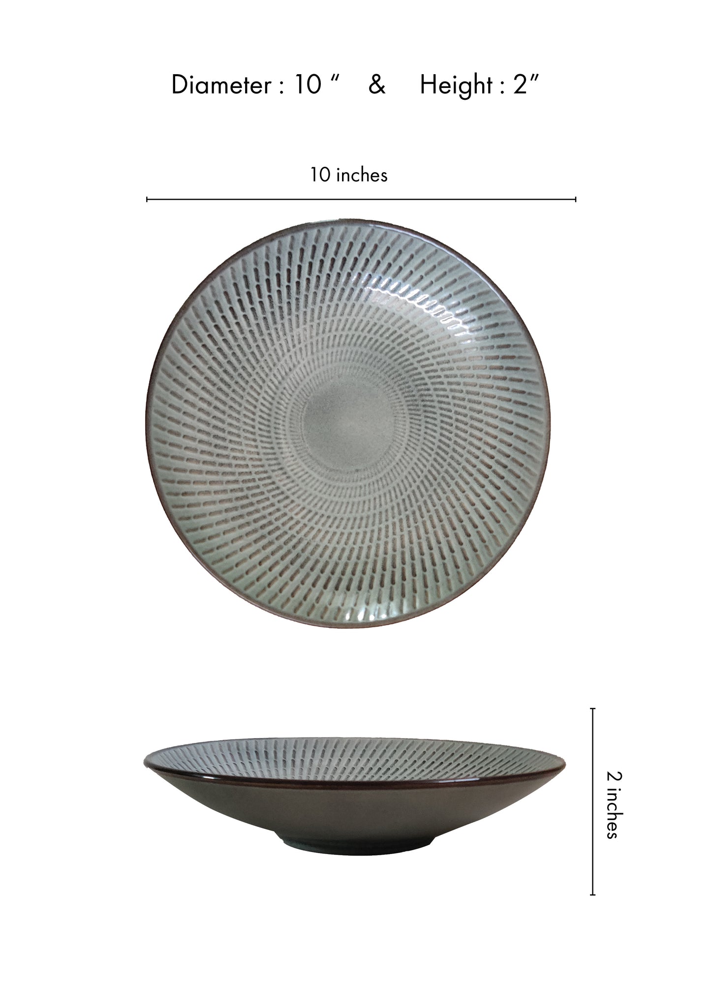 Mangata Grey Ceramic Serving Bowl