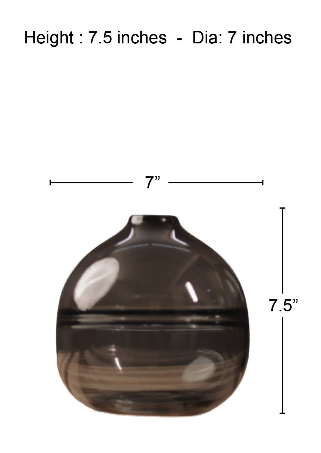 Animus Black Shaded Glass Vase (Small)