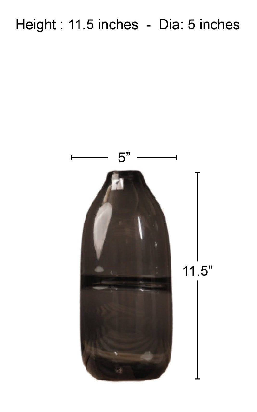 Animus Black Shaded Glass Vase (Large)