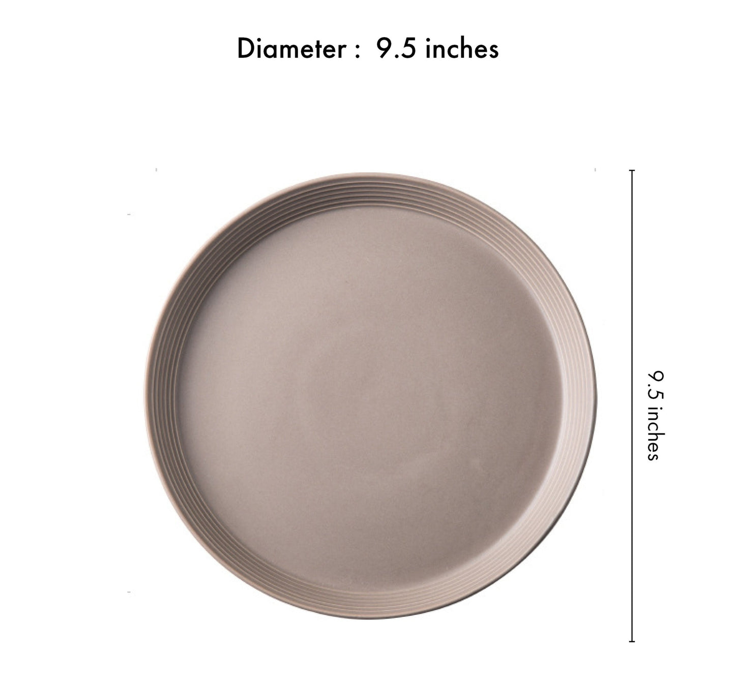 Elysian Beige Deep dish Dinner plate