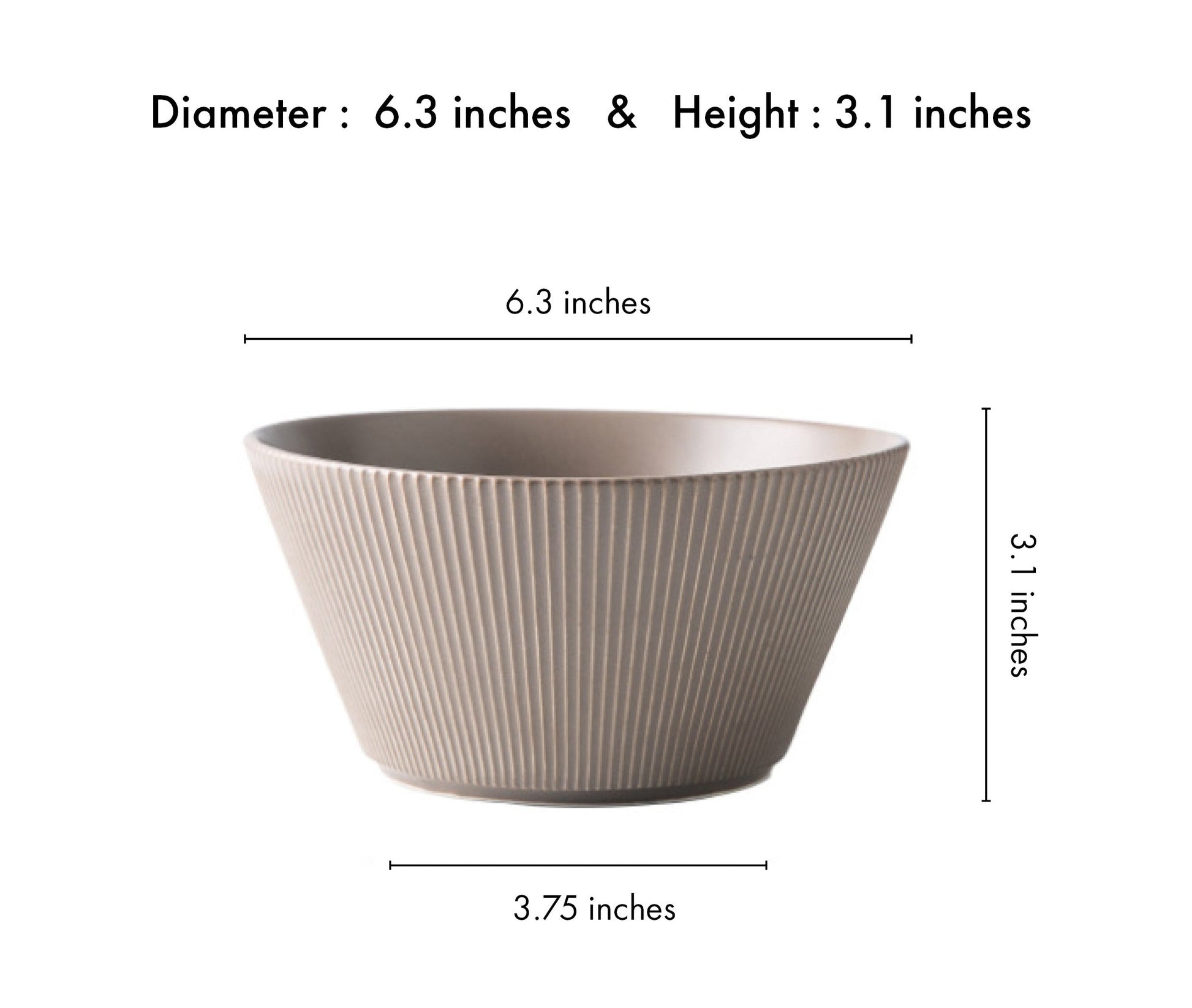 Elysian Brown Ceramic Bowl (6 inch)