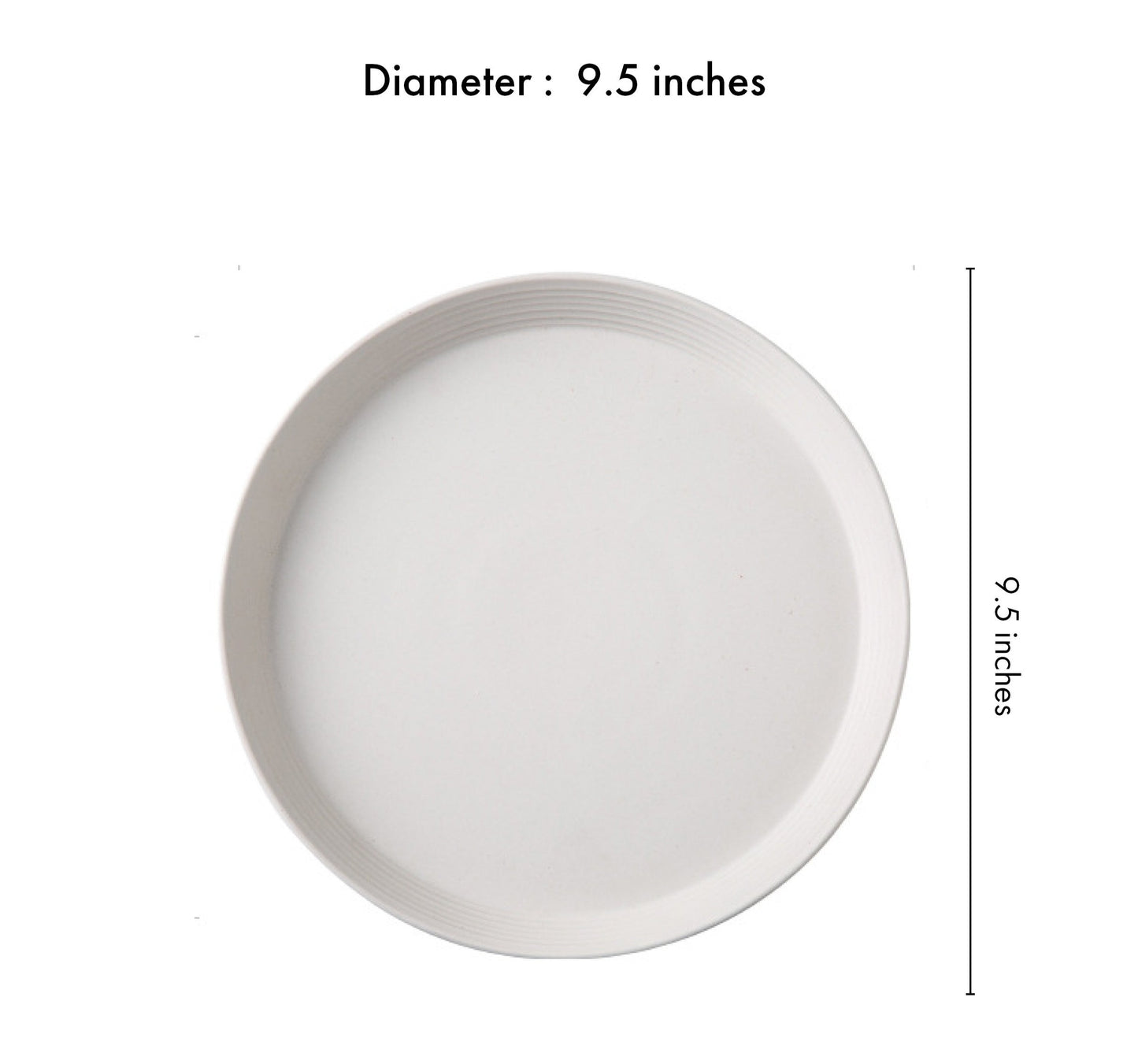 Elysian White Deep dish Dinner plate