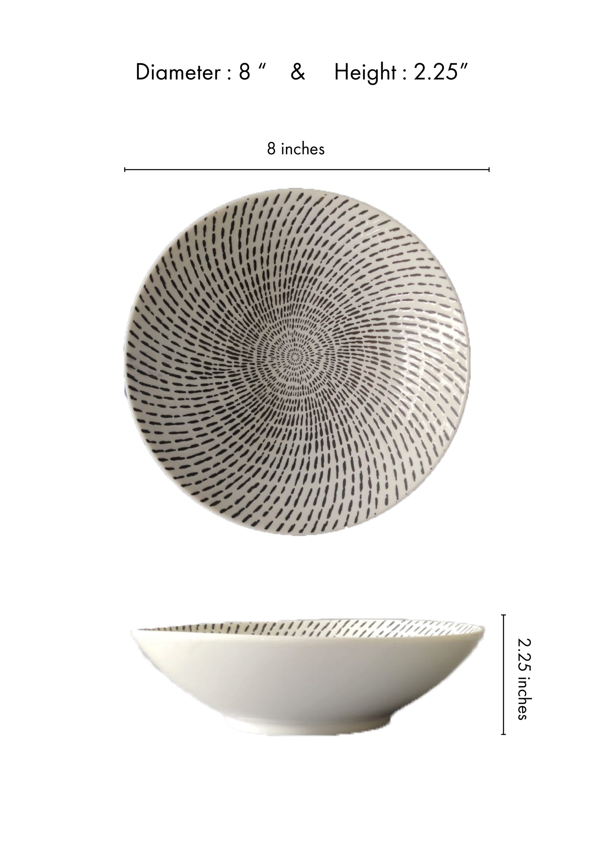 Mangata Modern White Ceramic Bowl