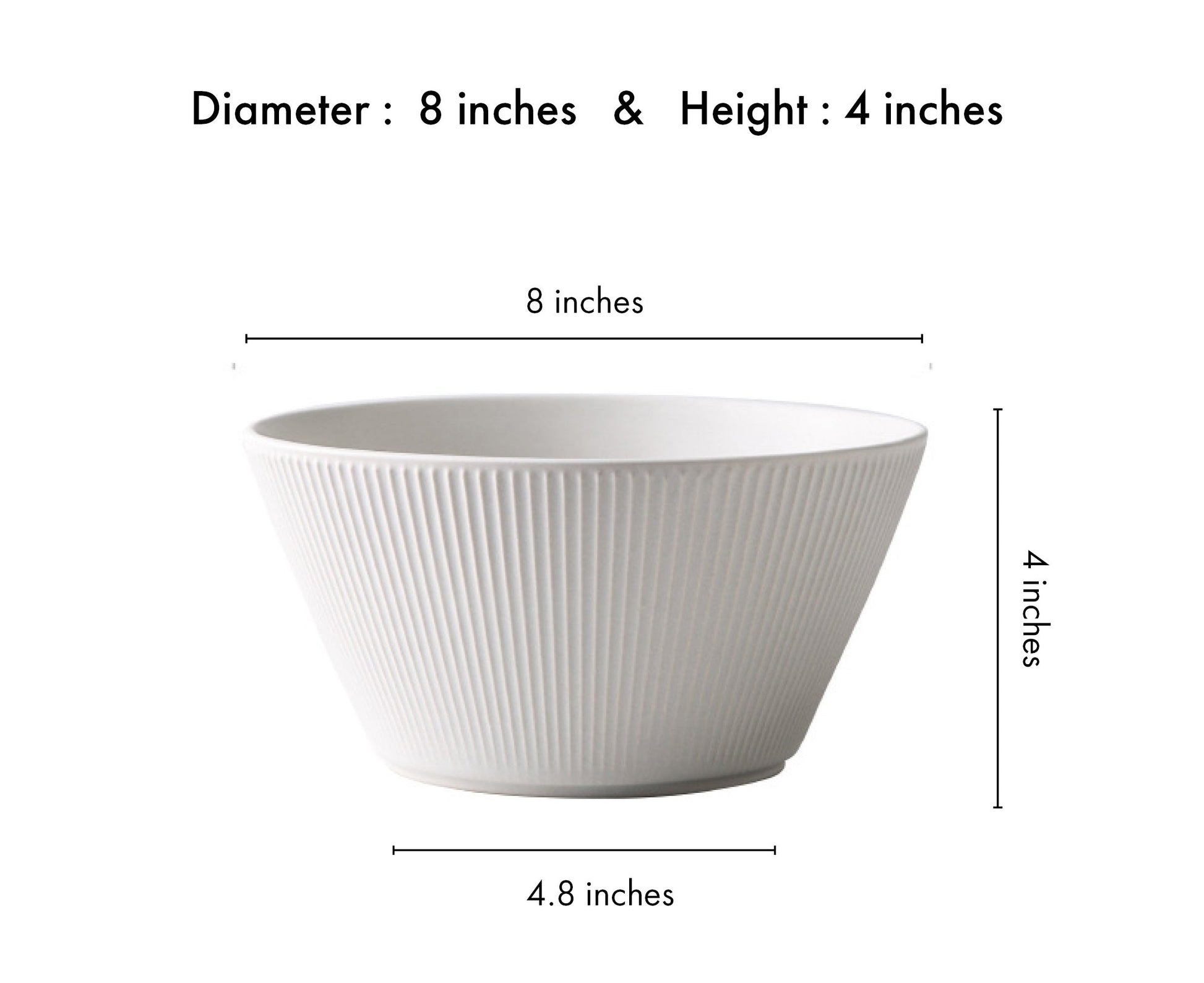 Elysian White Serving Bowl (8 inches)