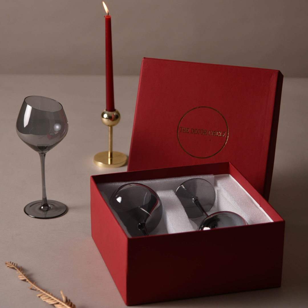 Smokey Wine Glass Gift Box (Set of 2)