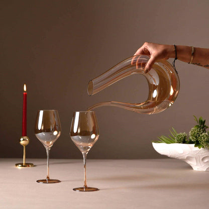 Apricus Amber Wine Decanter
