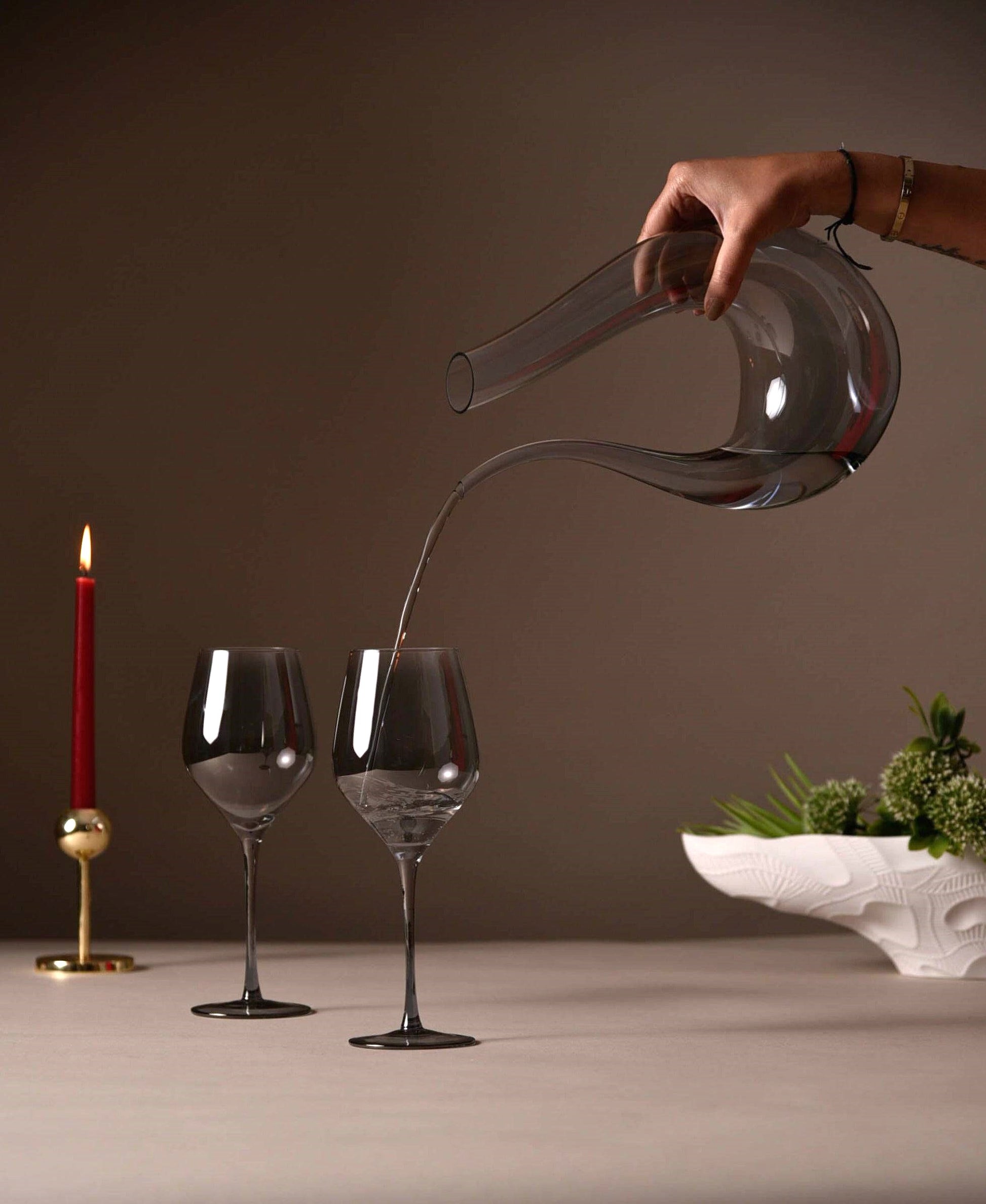 Smokey Decanter & Wine glass Gift hamper