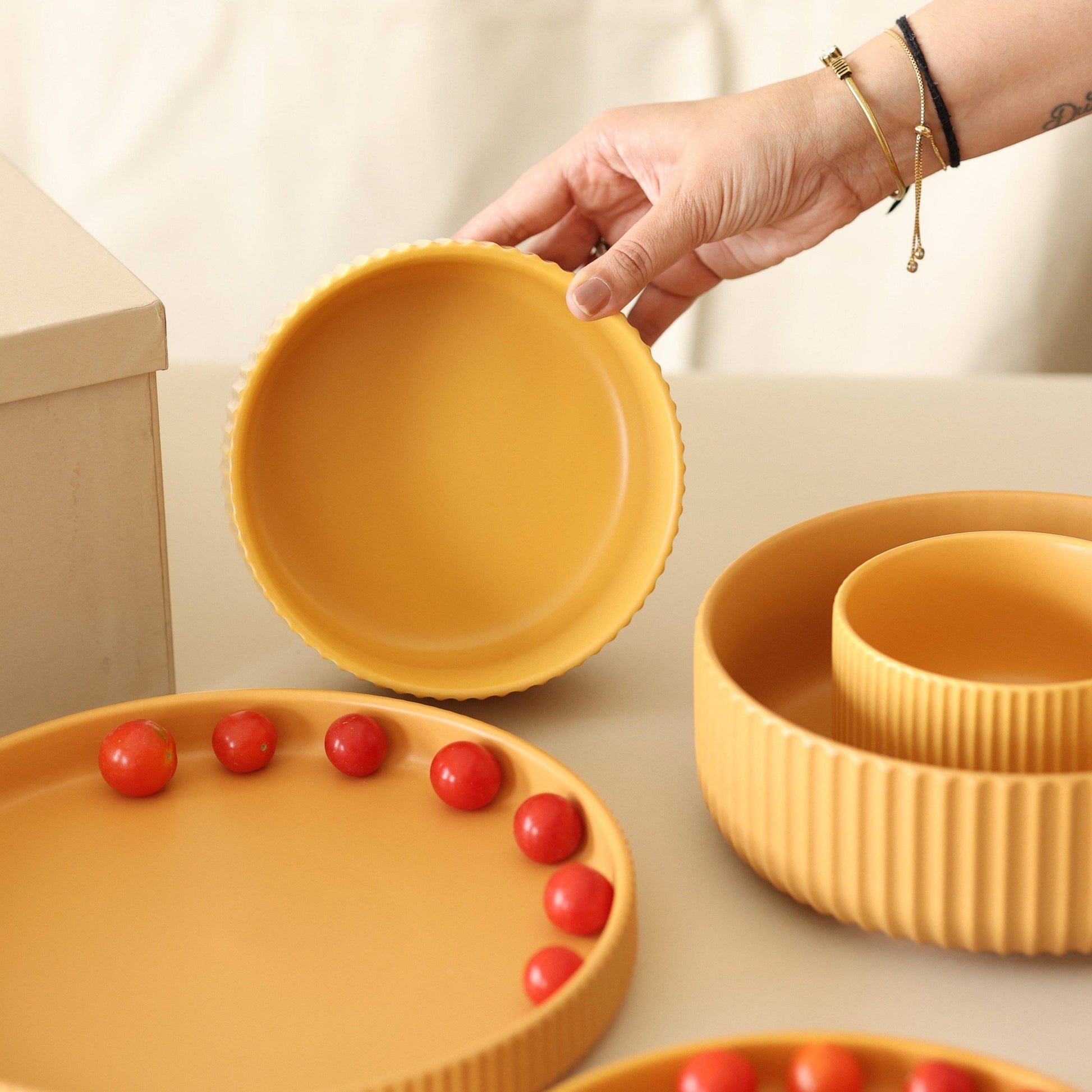 Apricus Yellow Ceramic Bowl