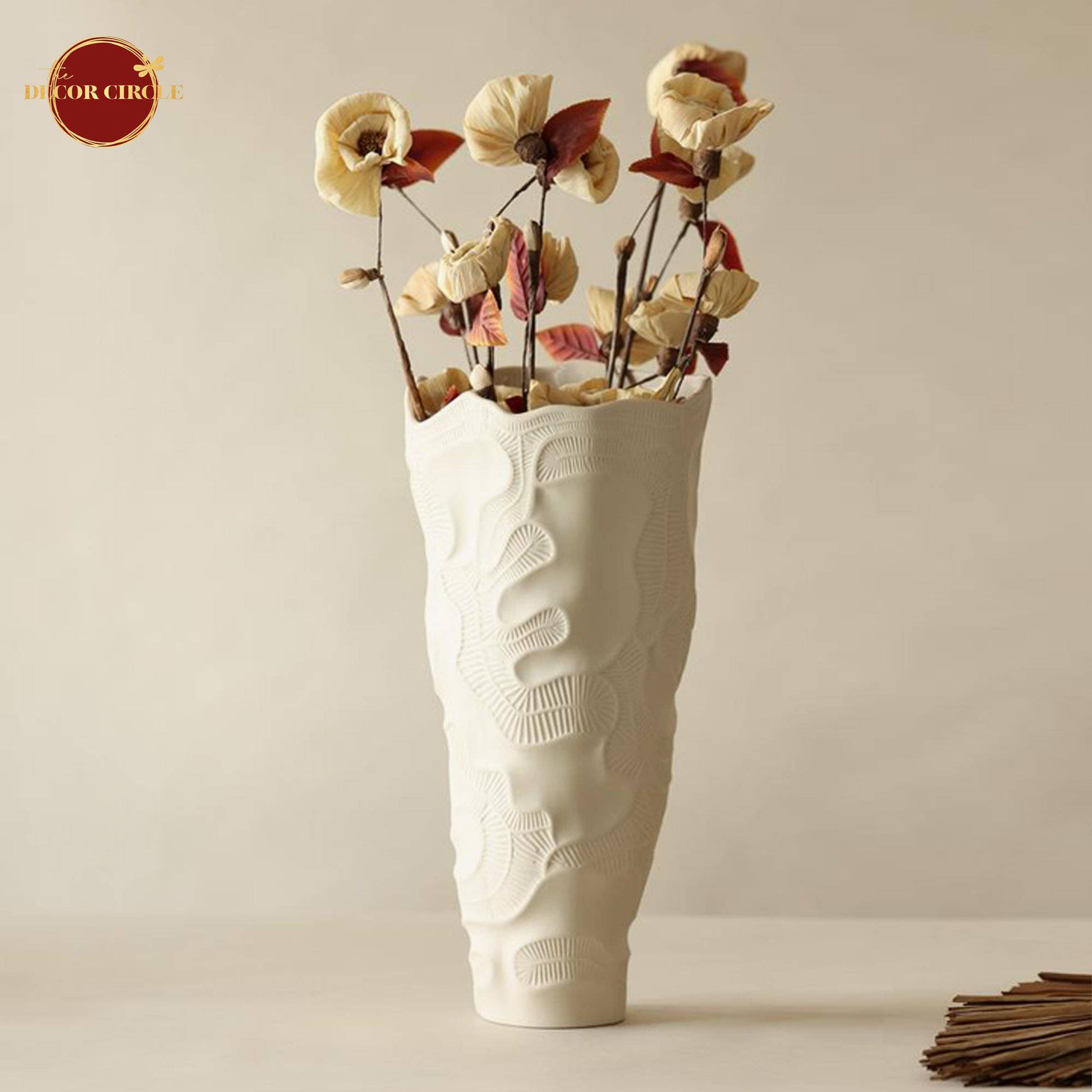 Augustus Cream Floor Vase