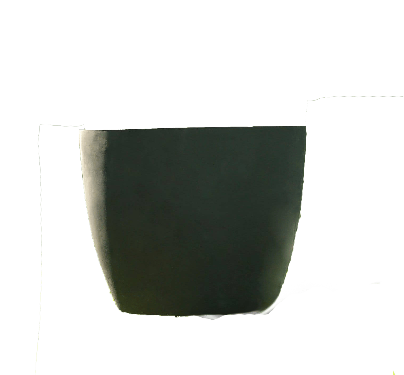 Black Concrete Outdoor Planter