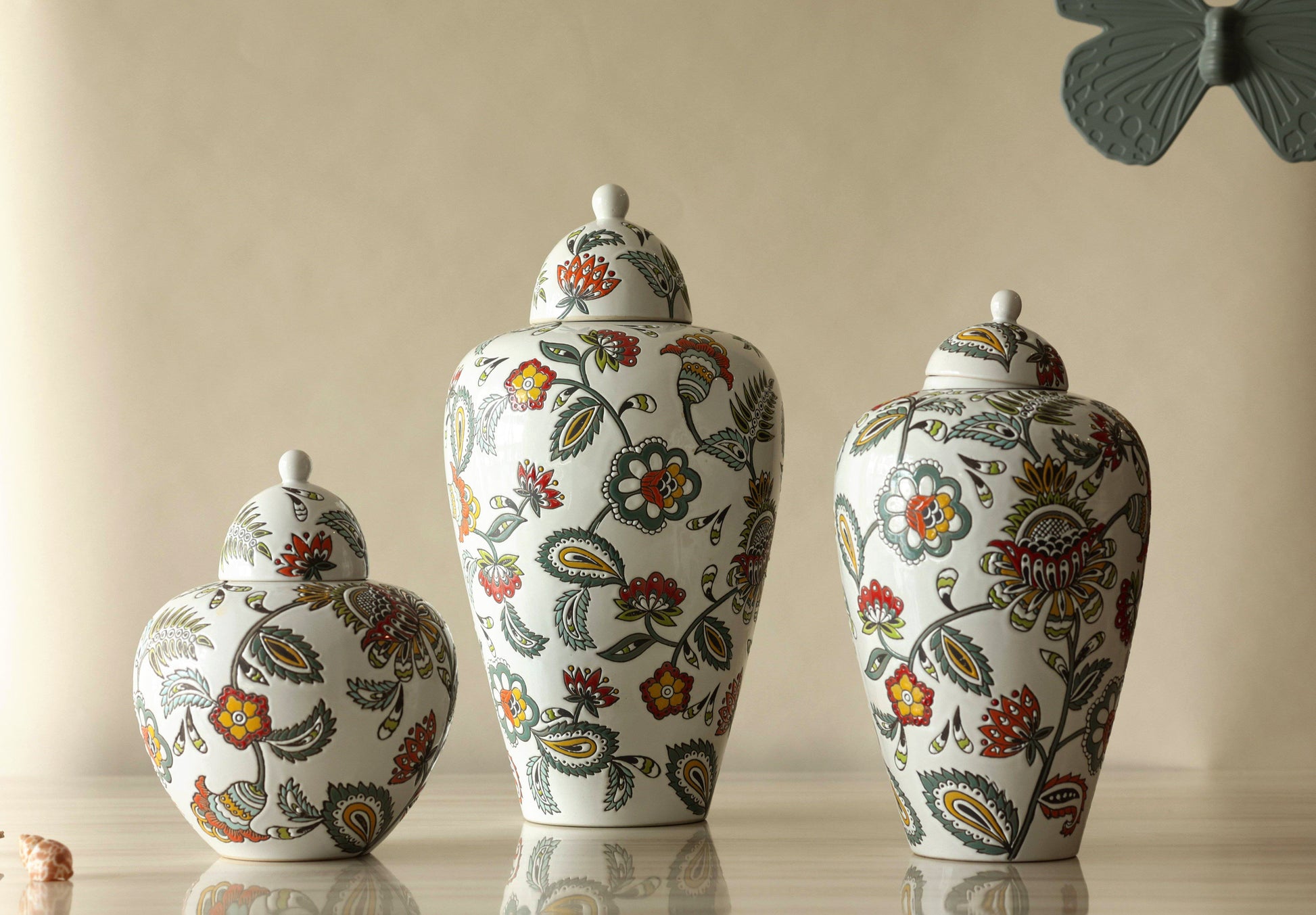Decor Floral Luxury Jar (Large) | The Decor Circle