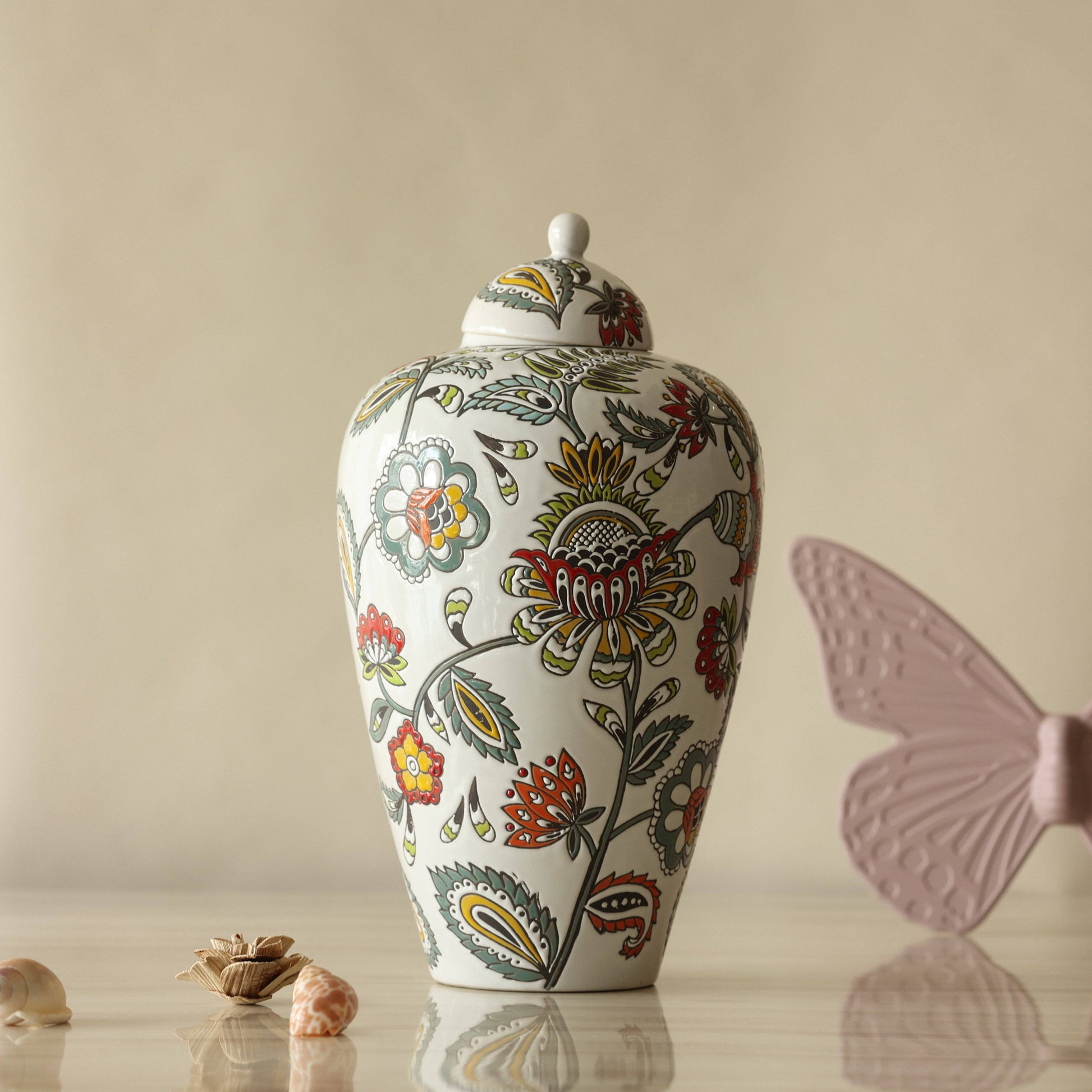 Decor Floral Luxury Jar (Medium) | The Decor Circle