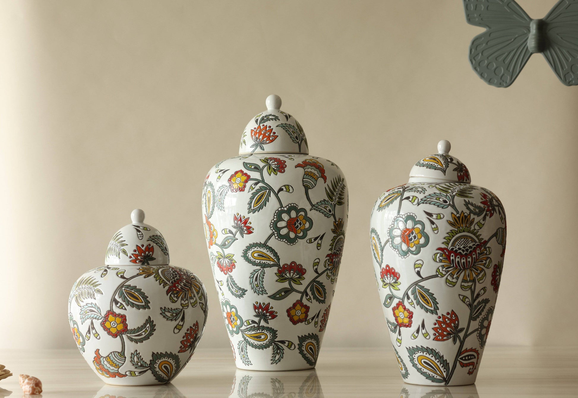 Decor Floral Luxury Jar (Medium) | The Decor Circle