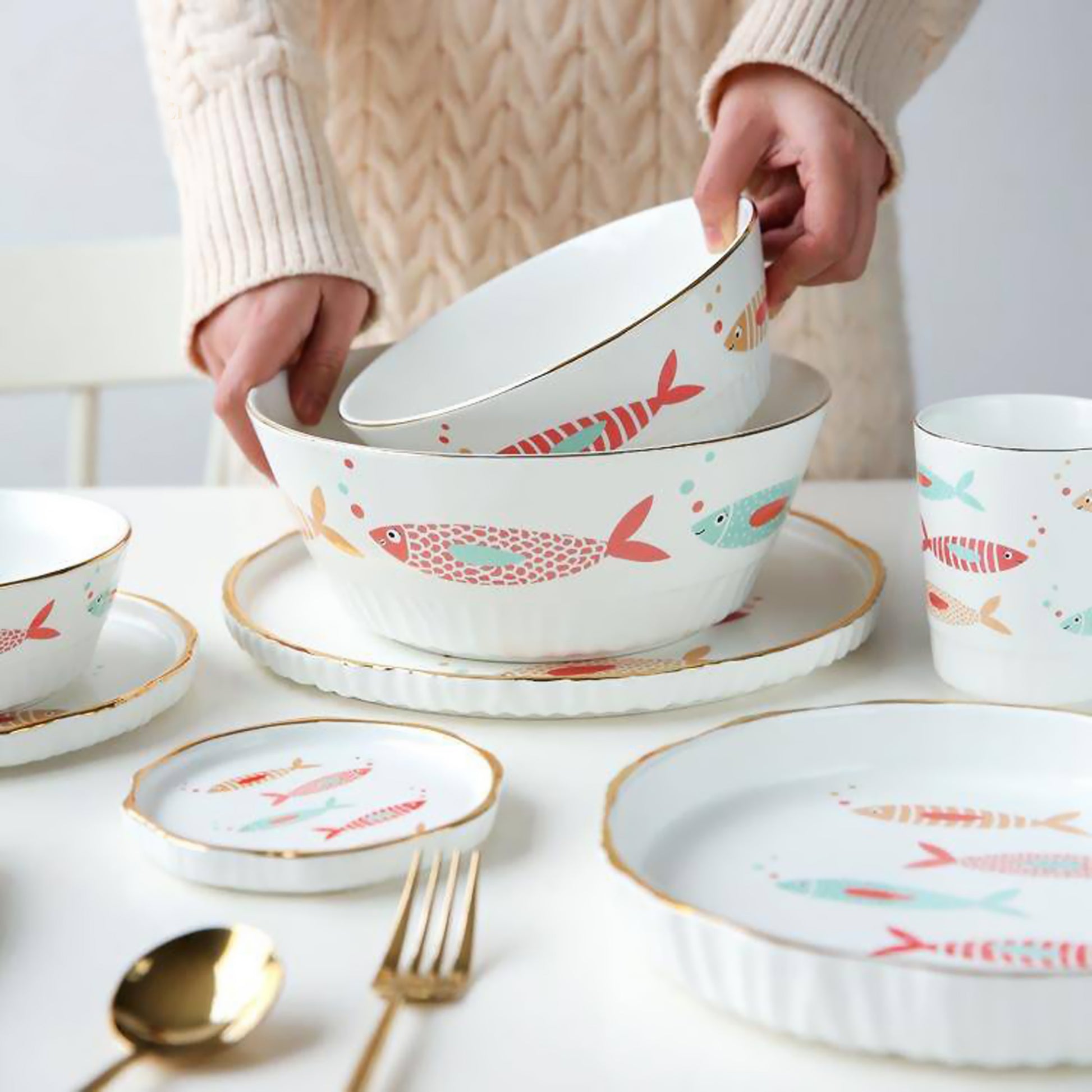 Gezellig Ceramic Large Bowl | Curry Bowl