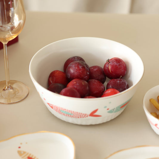 Gezellig Ceramic Large Bowl | Curry Bowl