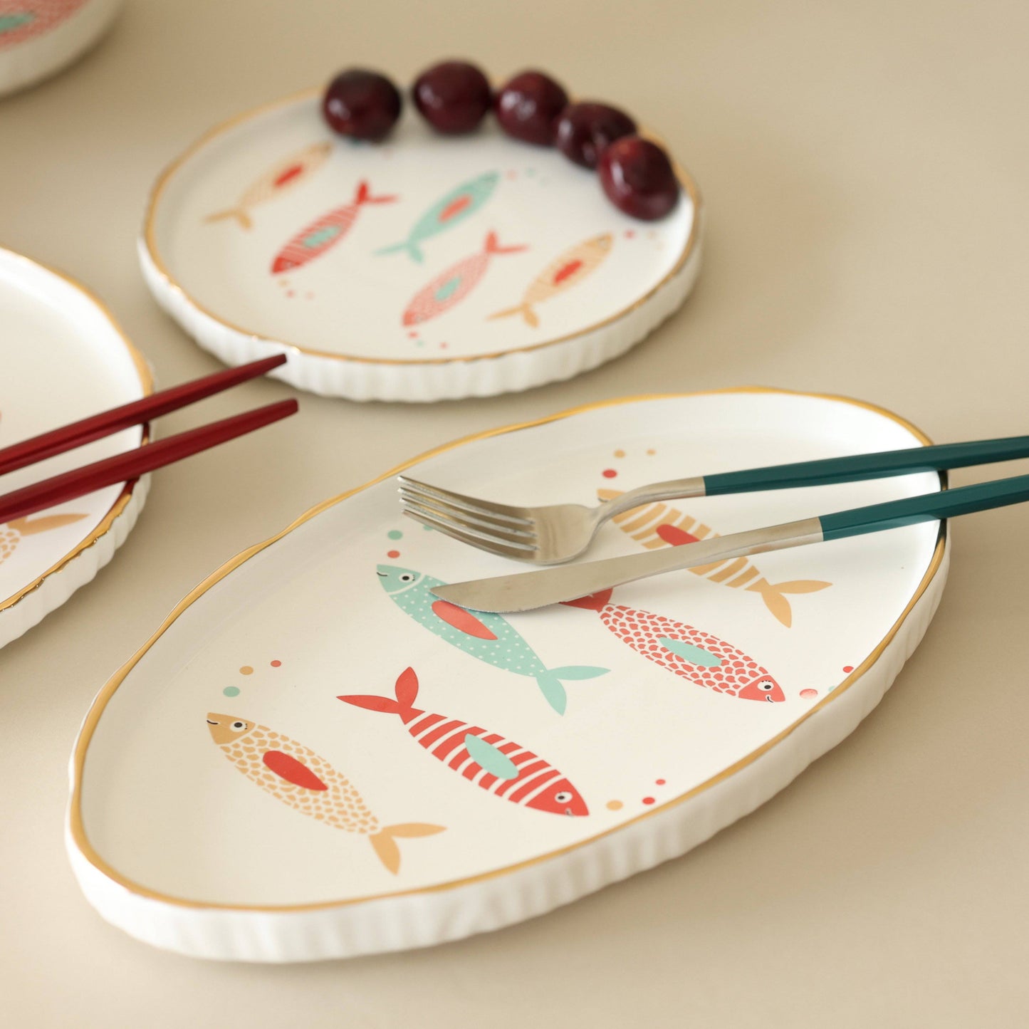 Gezellig Ceramic Oval Rice Plate | Pasta Platter