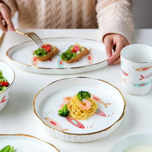 Gezellig Ceramic Round Pasta Platter