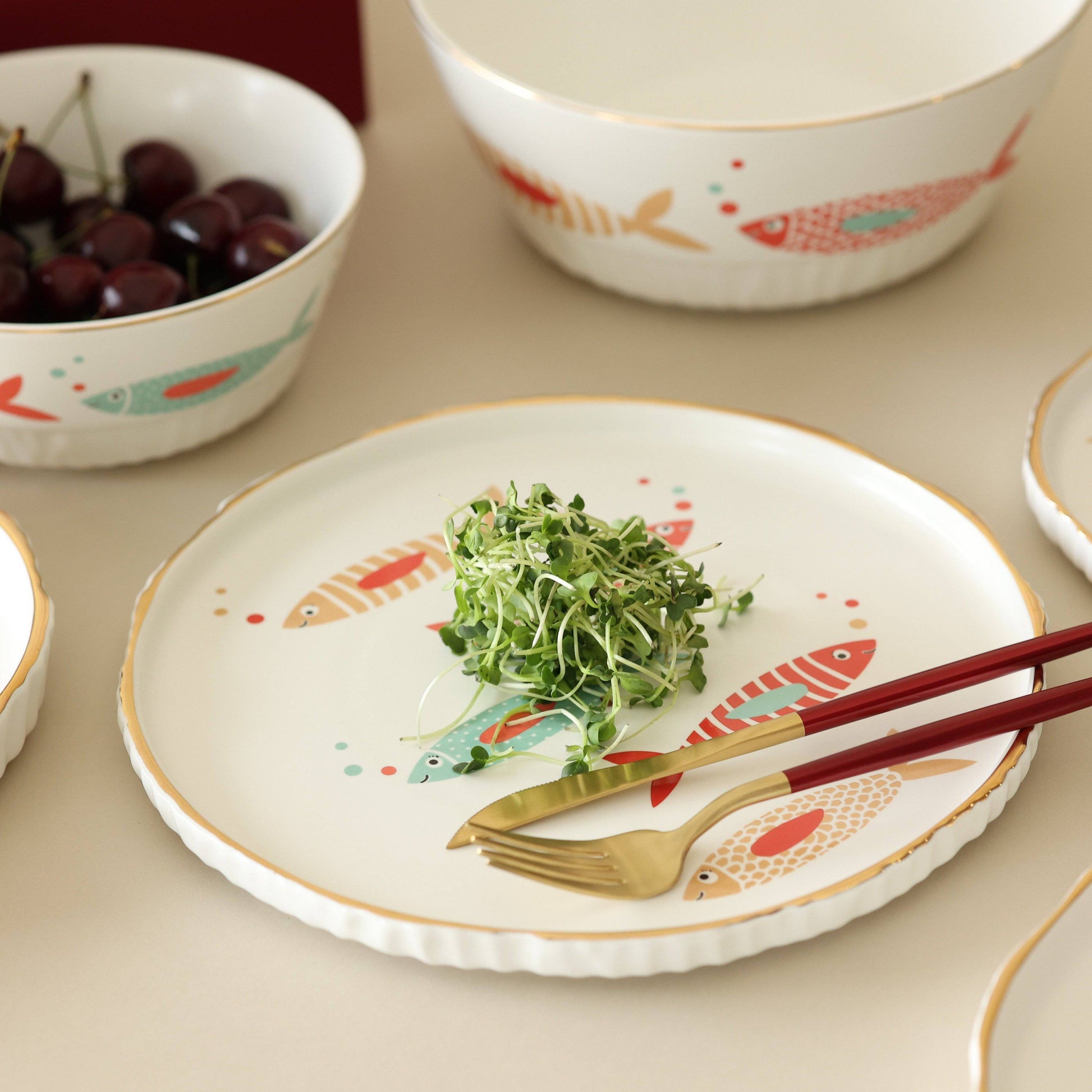 Gezellig Ceramic White Dinner Plate (Set of 2)