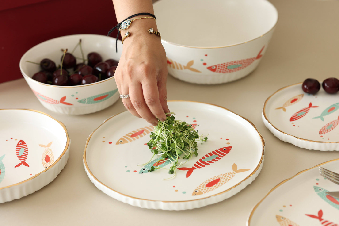 Gezellig Ceramic White Dinner Plate (Set of 2)